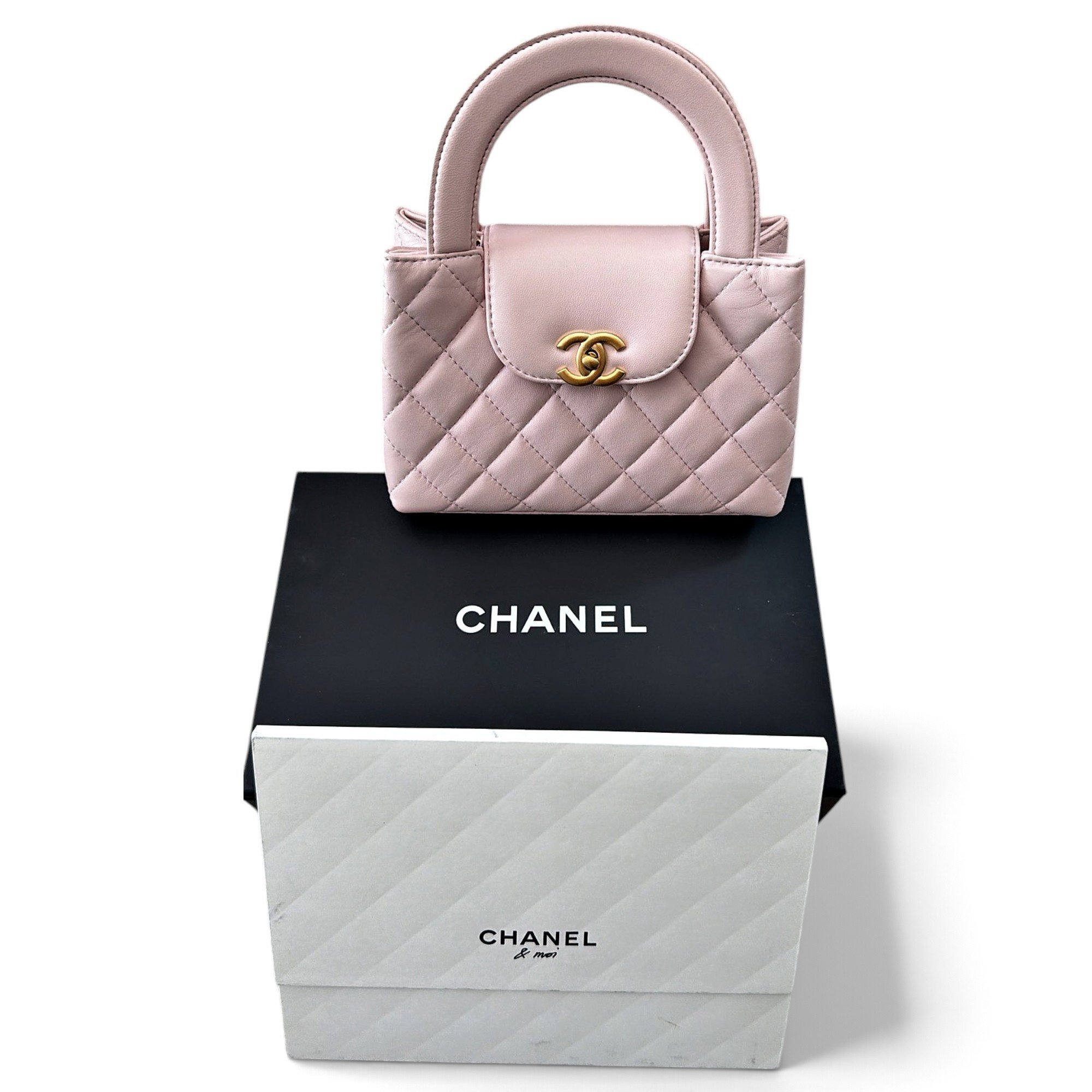 Mini Shopping leather handbag