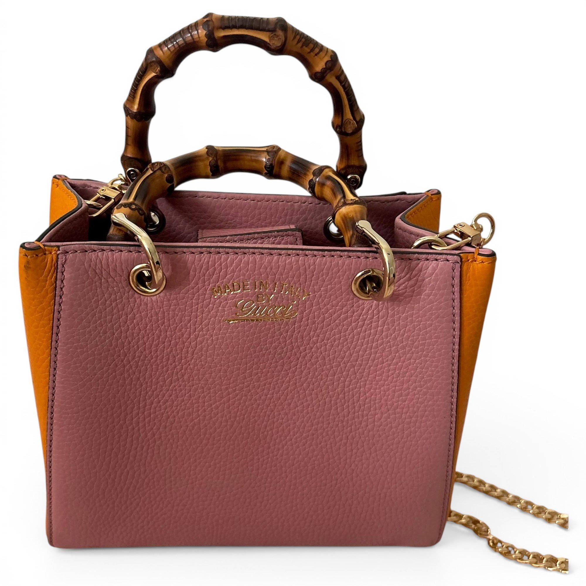 Bamboo Shopper leather handbag