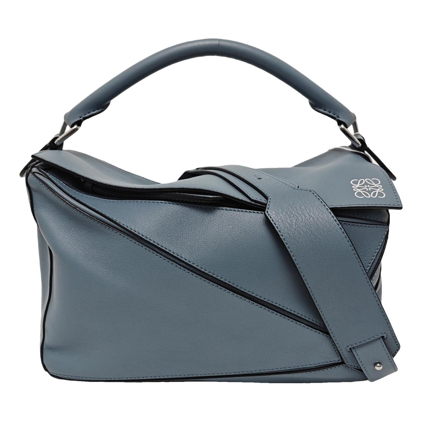 Puzzle leather handbag