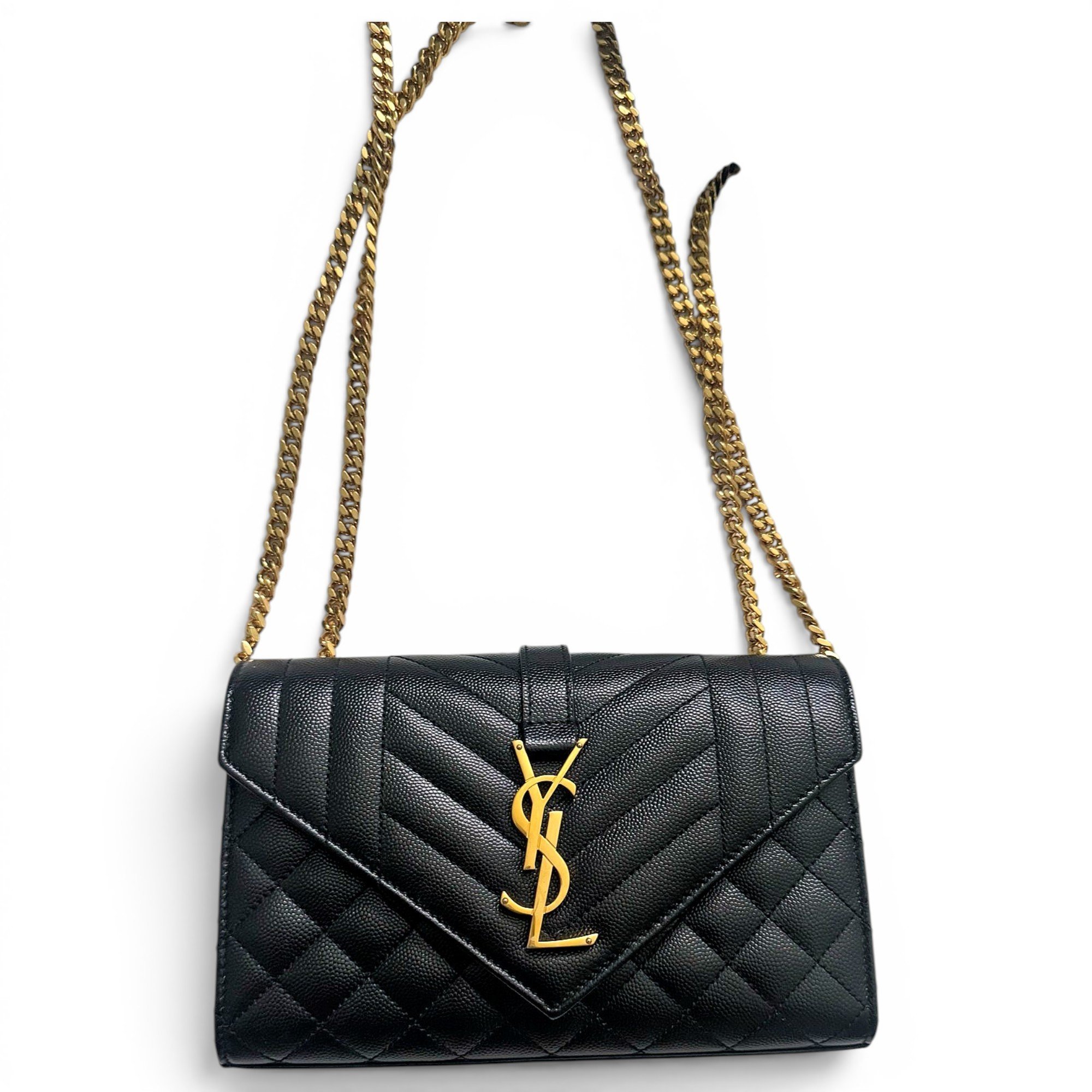 Envelope leather handbag