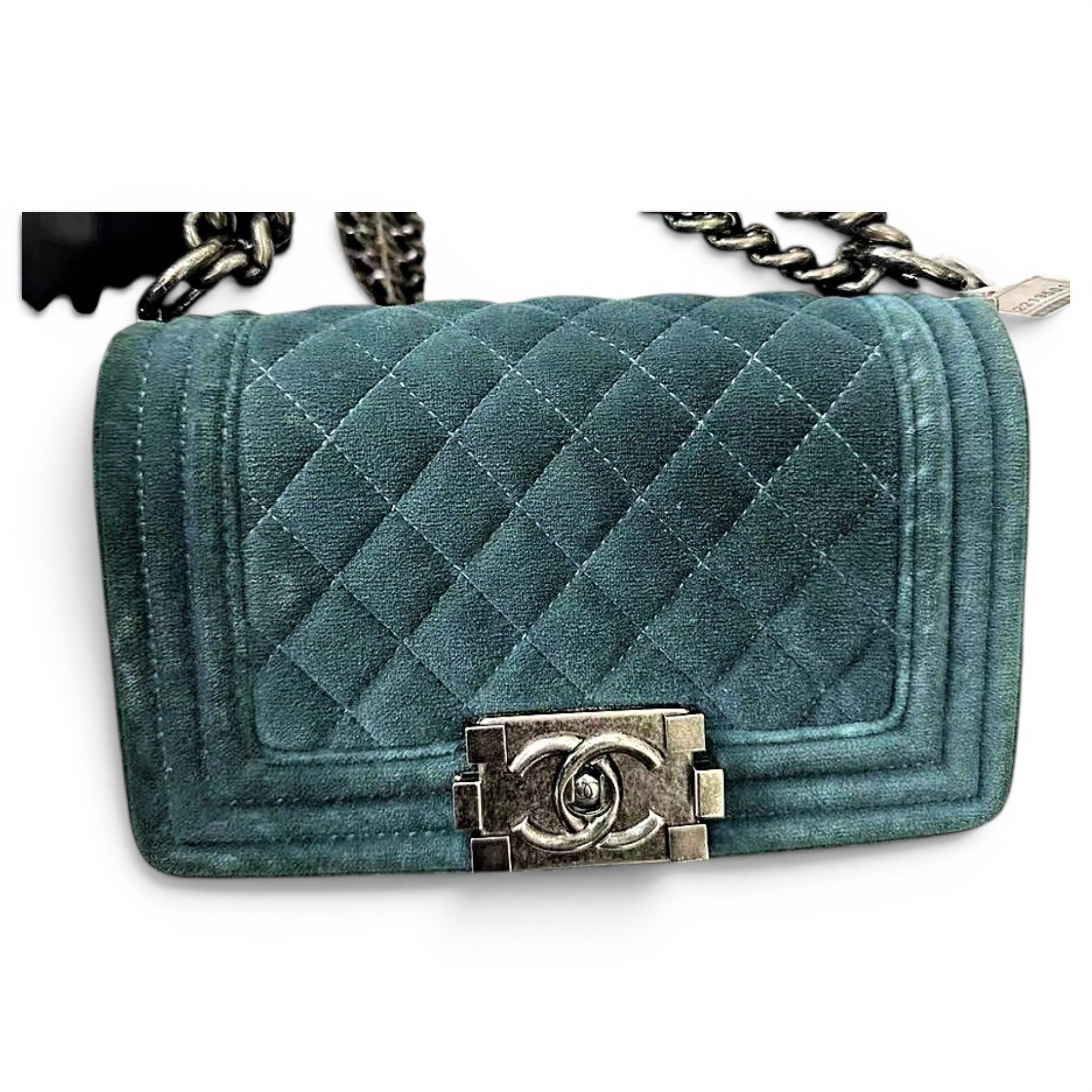 Boy velvet crossbody bag