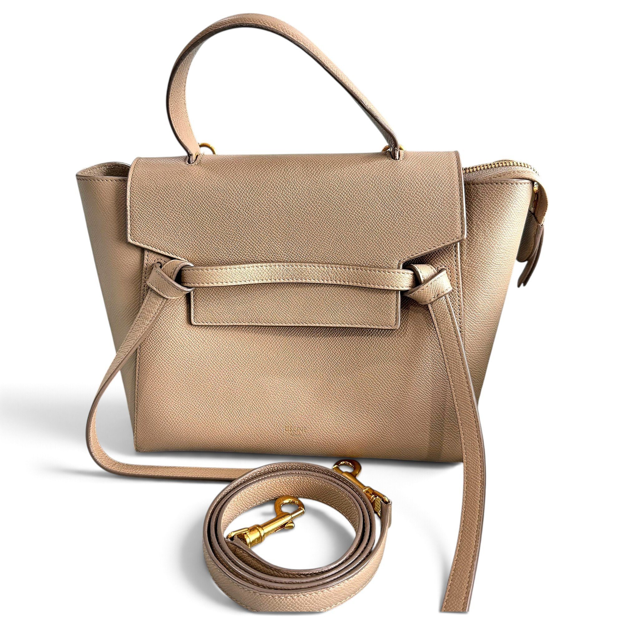 Belt leather handbag