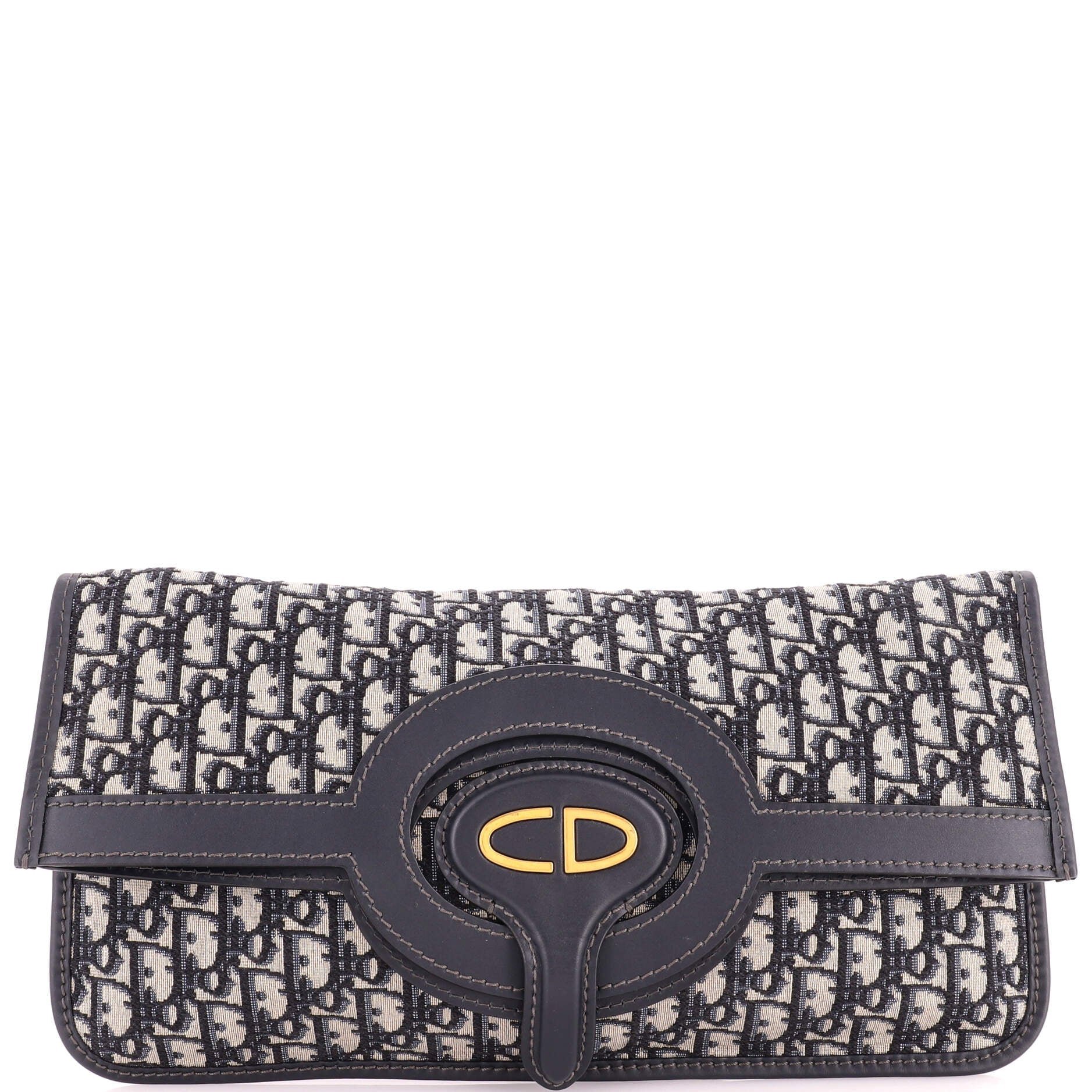 Fold Over Clutch Oblique Canvas