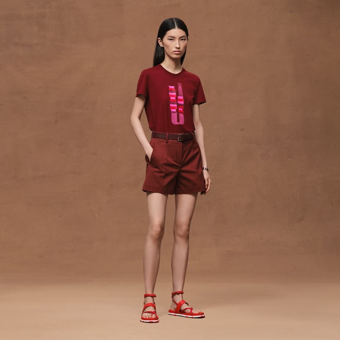 Rouge Carmin Printed Straight T-shirt