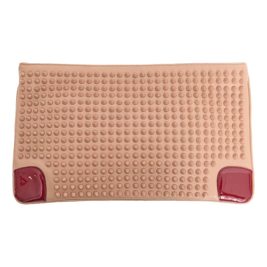 Loubiposh leather clutch bag