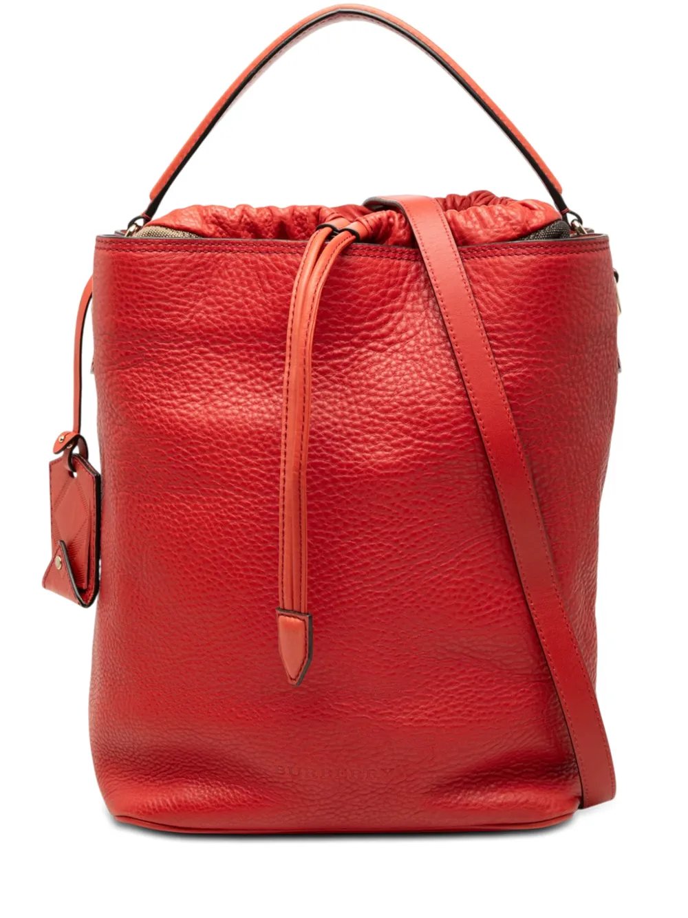 2000-2017 House Check Canvas and Calfskin Ashby Bucket Bag satchel