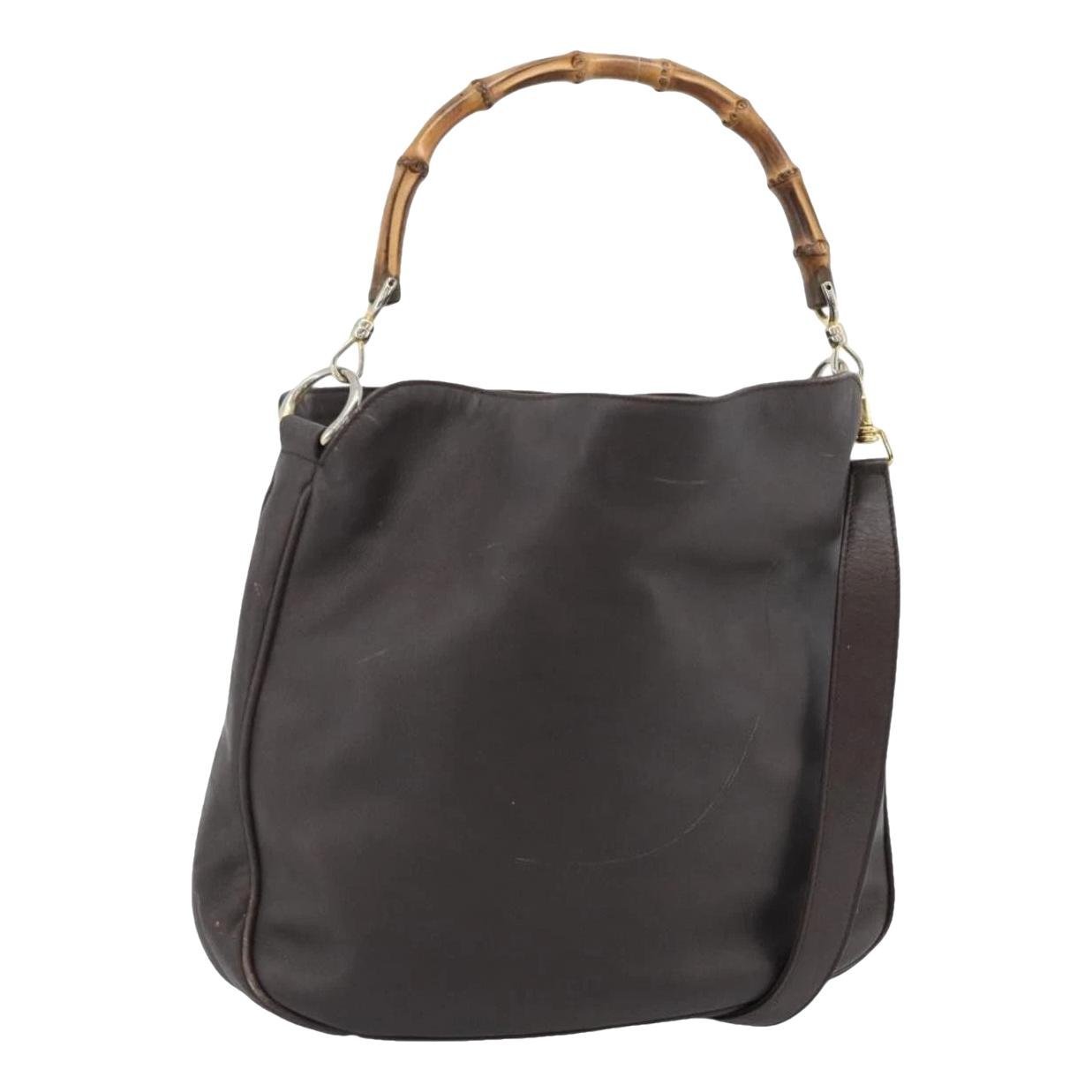 Bamboo leather handbag