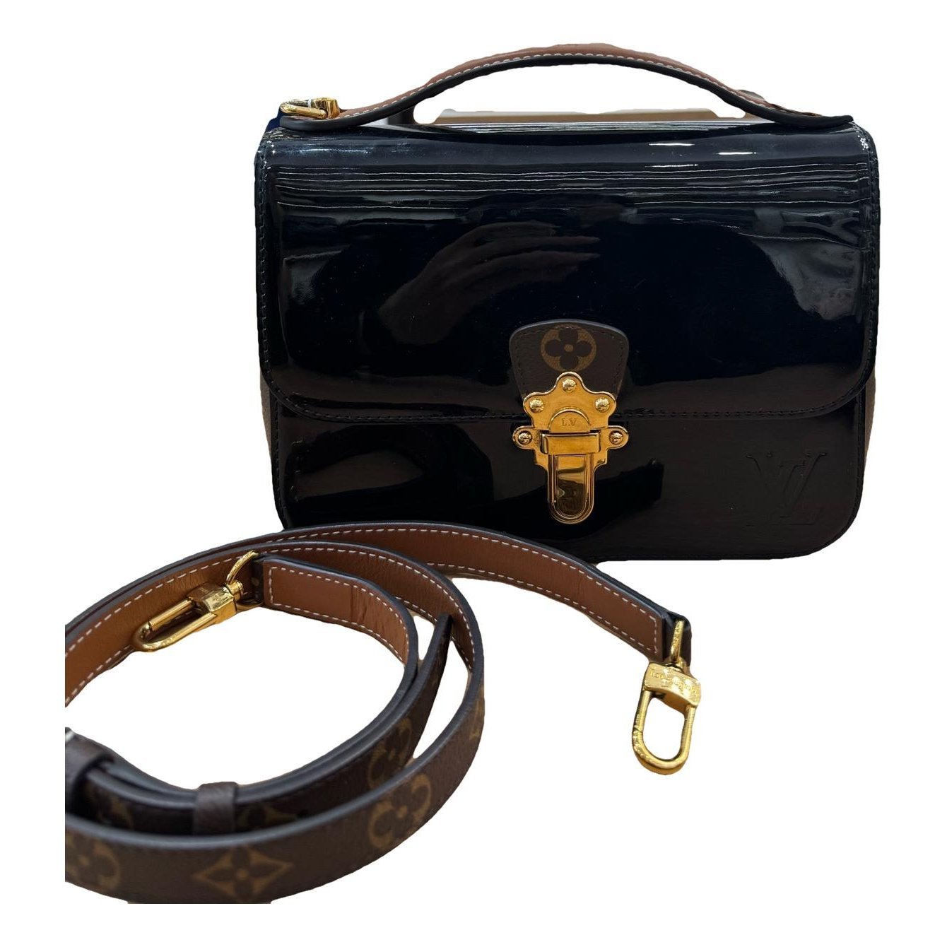 Cherrywood leather handbag