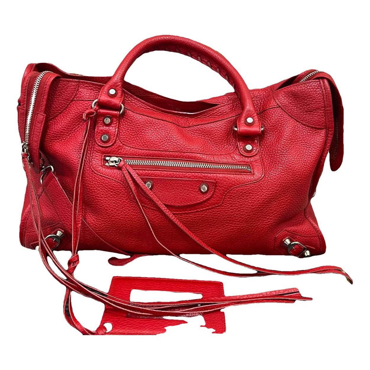 City leather handbag