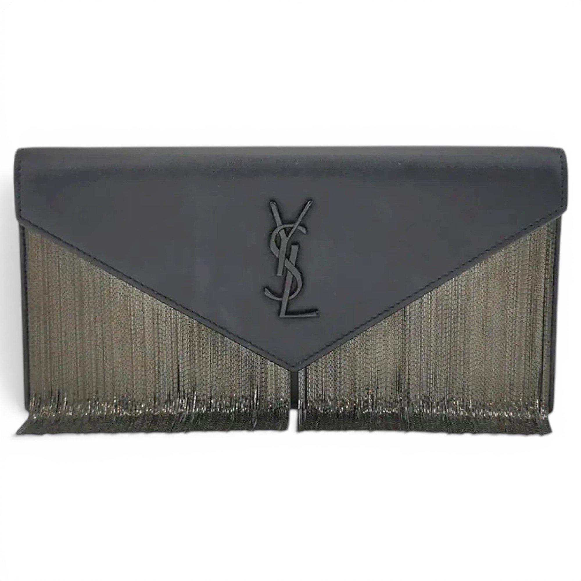 Leather clutch bag