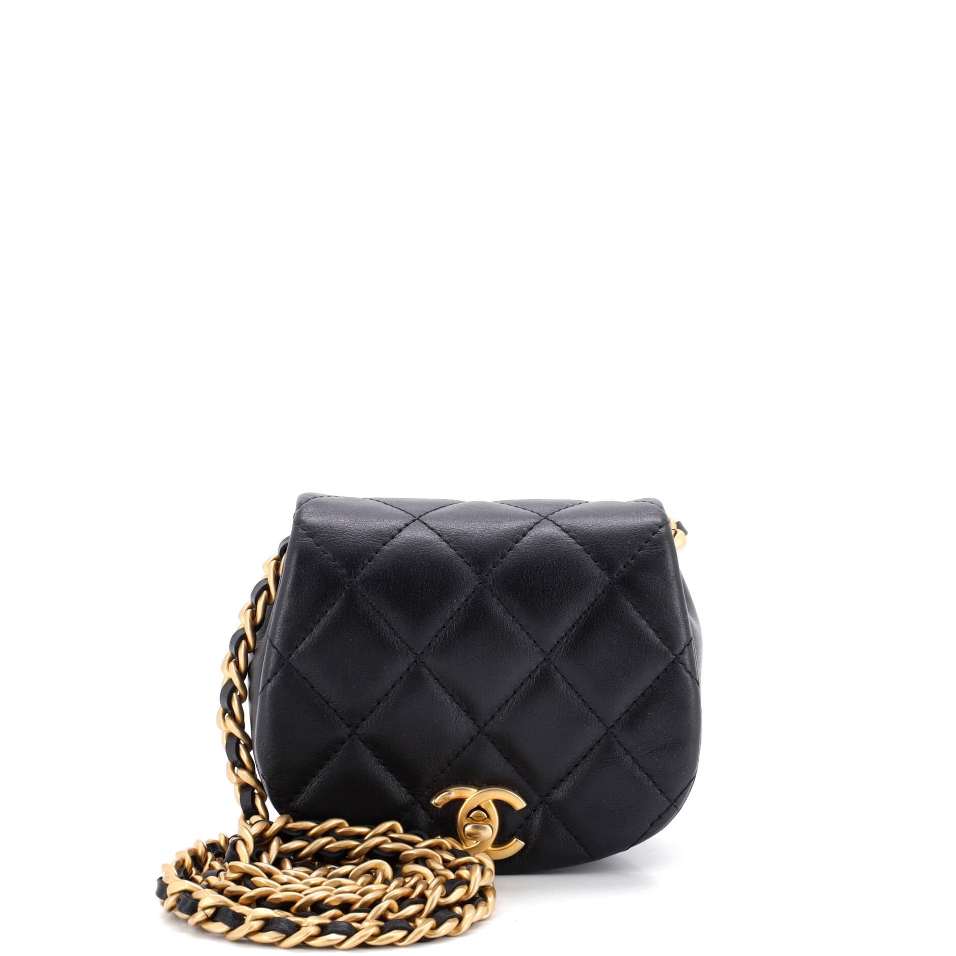 Coco Mail Clutch with Chain Quilted Calfskin Mini