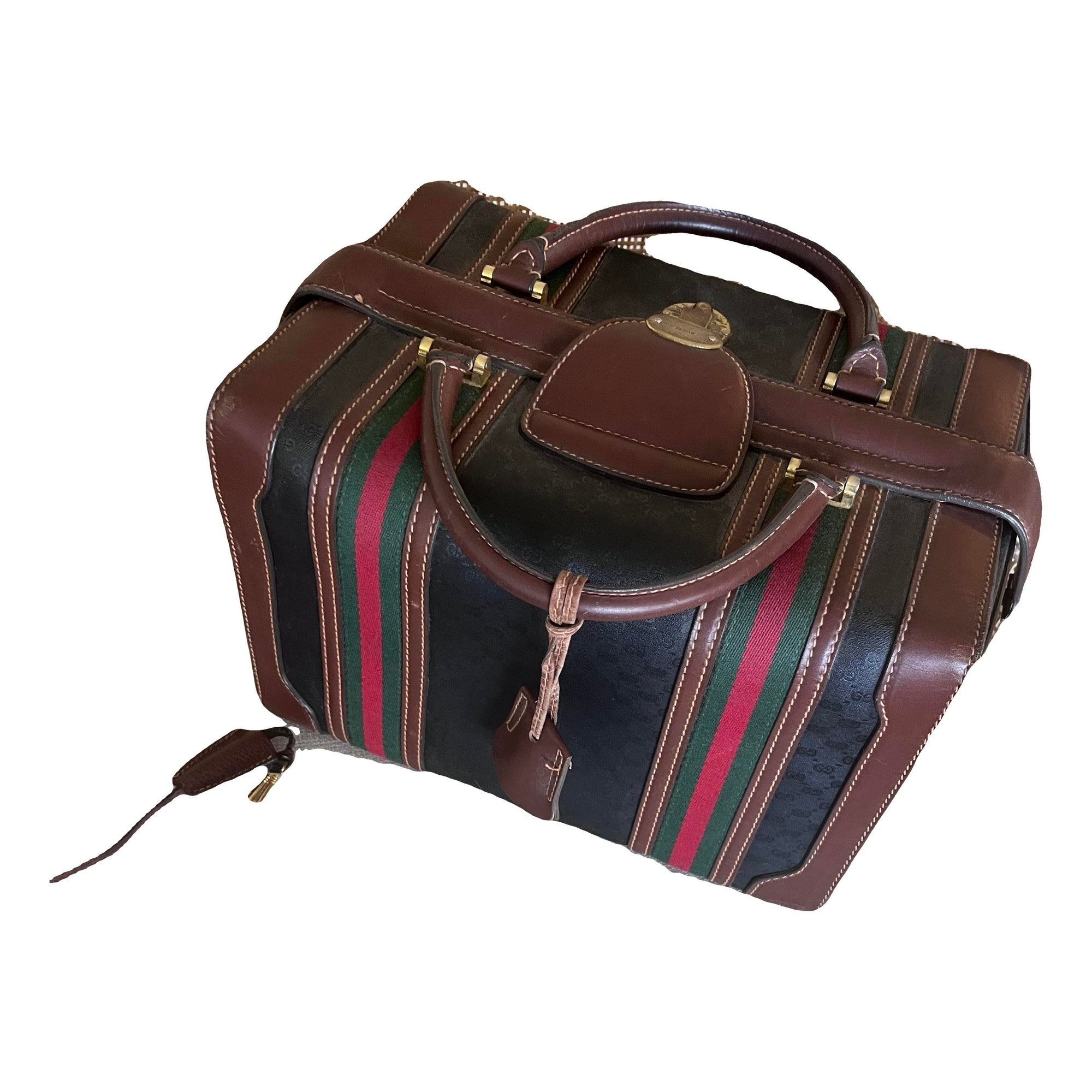 Leather vanity case