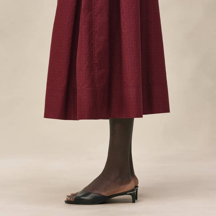 Rouge Bordeaux "Mosaique" Short-sleeve Dress