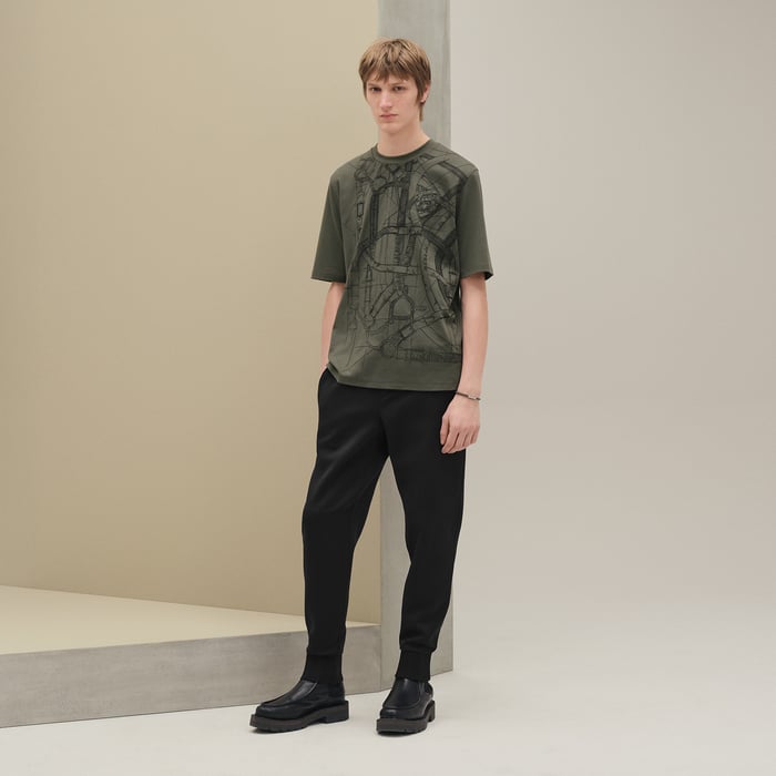 Bronze "Cavalcadour Griffonne" Embroidered T-shirt