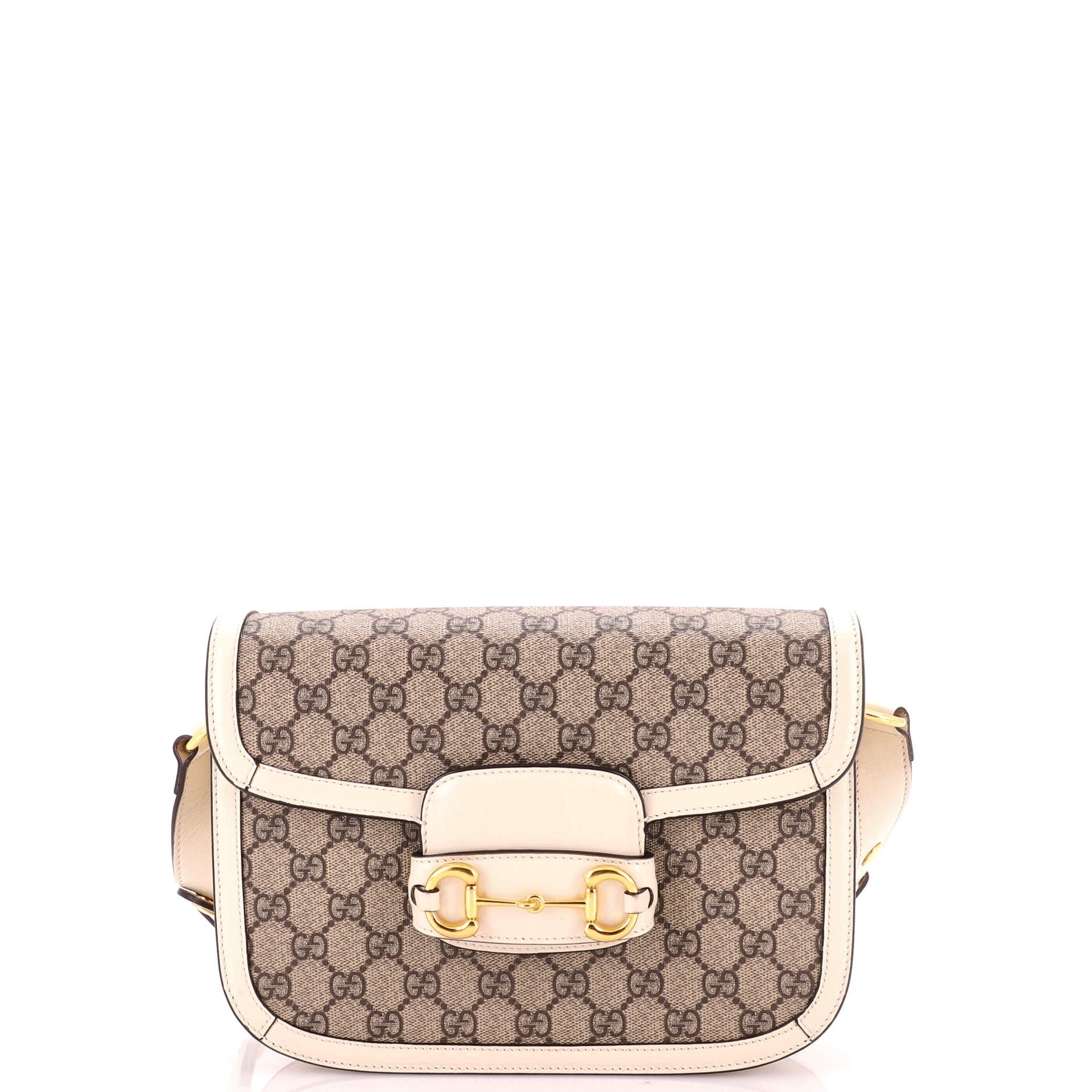 Horsebit 1955 Shoulder Bag GG Coated Canvas with Leather Small