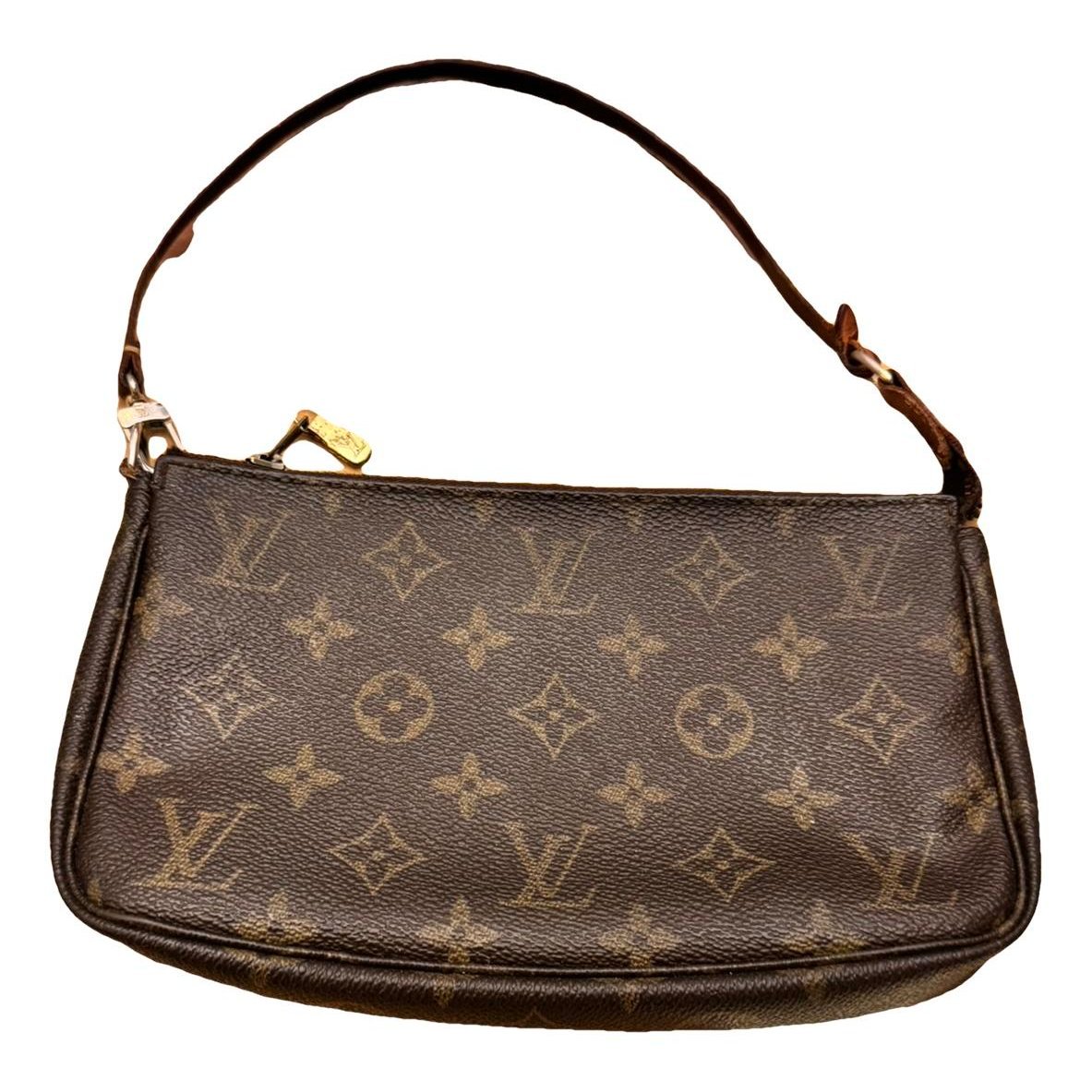 Leather clutch bag