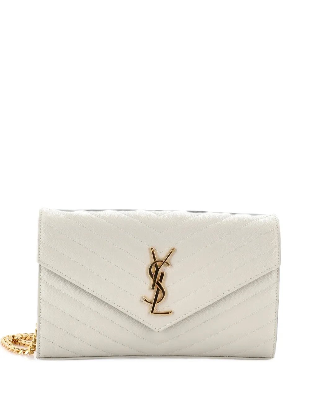 Classic Monogram Wallet on Chain Matelasse Chevron Leather Medium crossbody bag