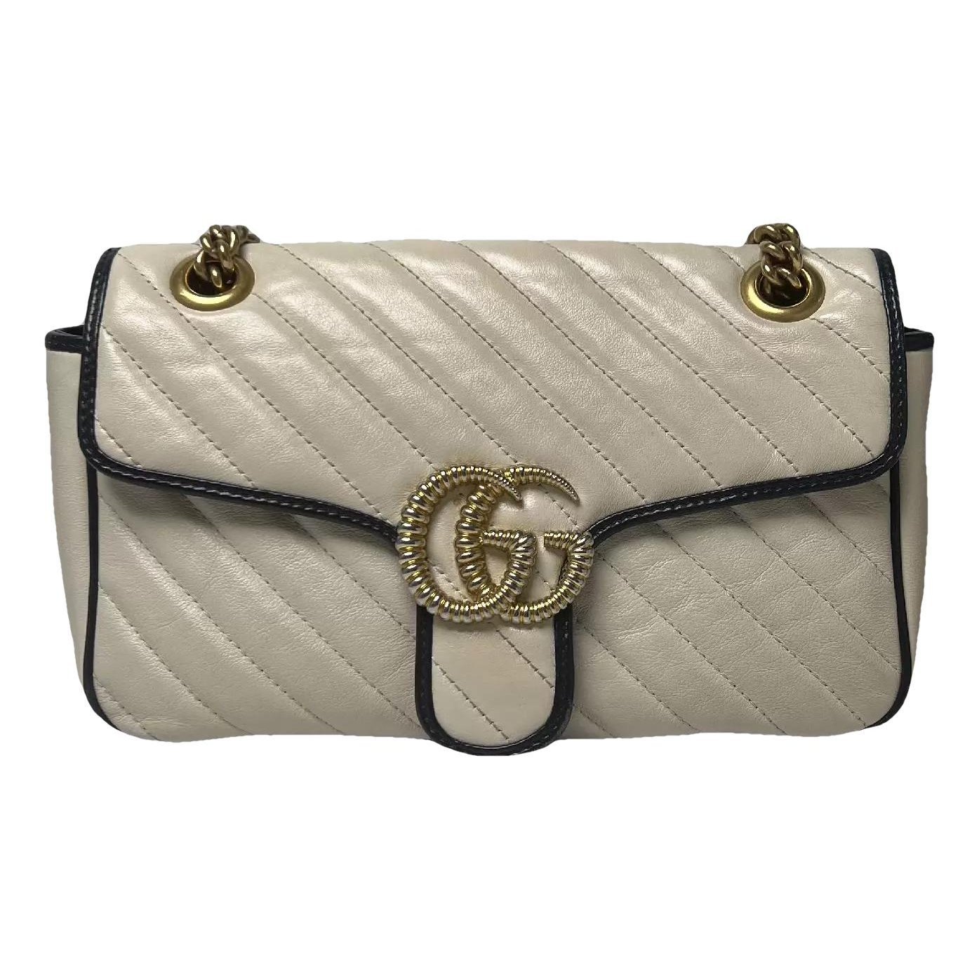 Pearly GG Marmont Flap leather handbag