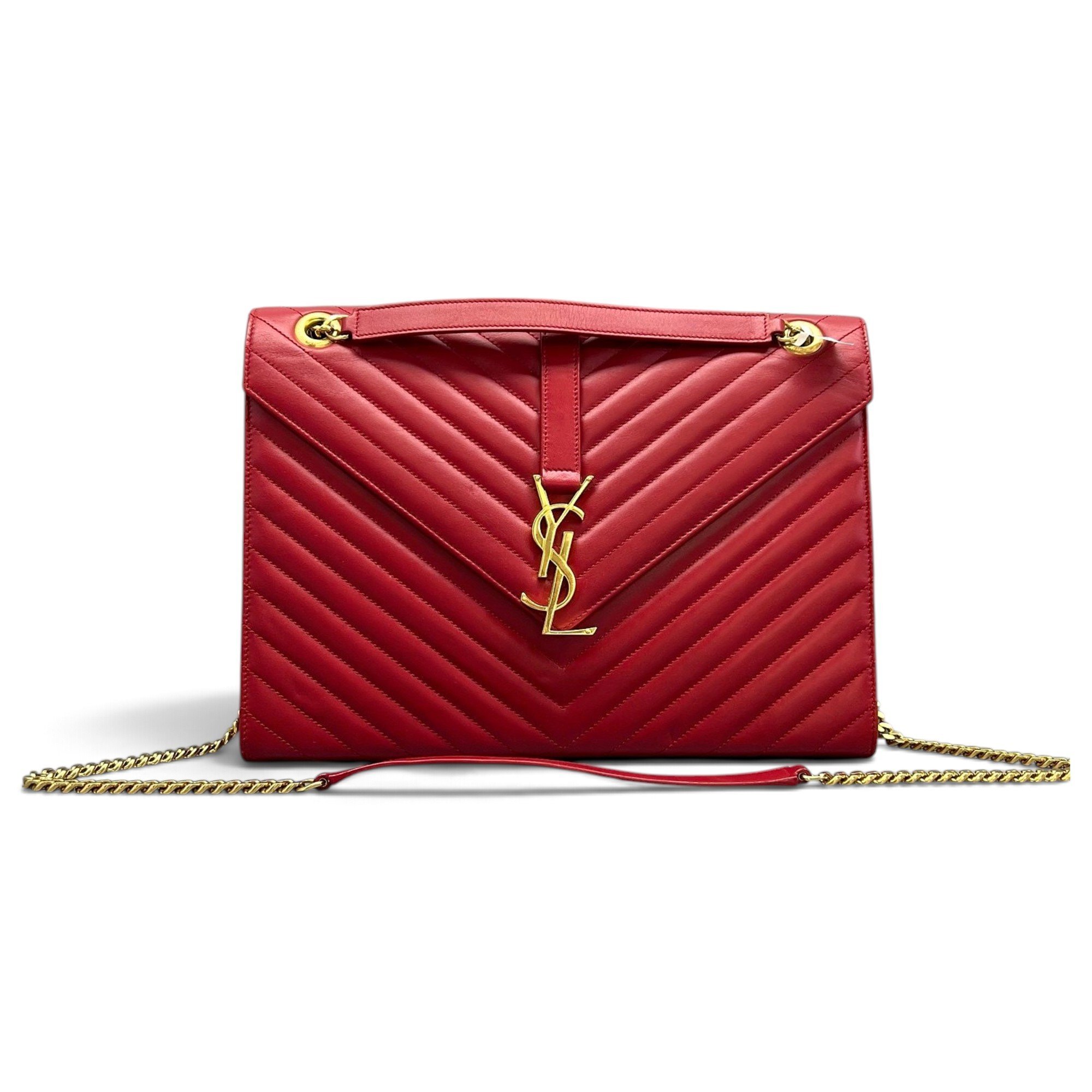 Envelope leather handbag
