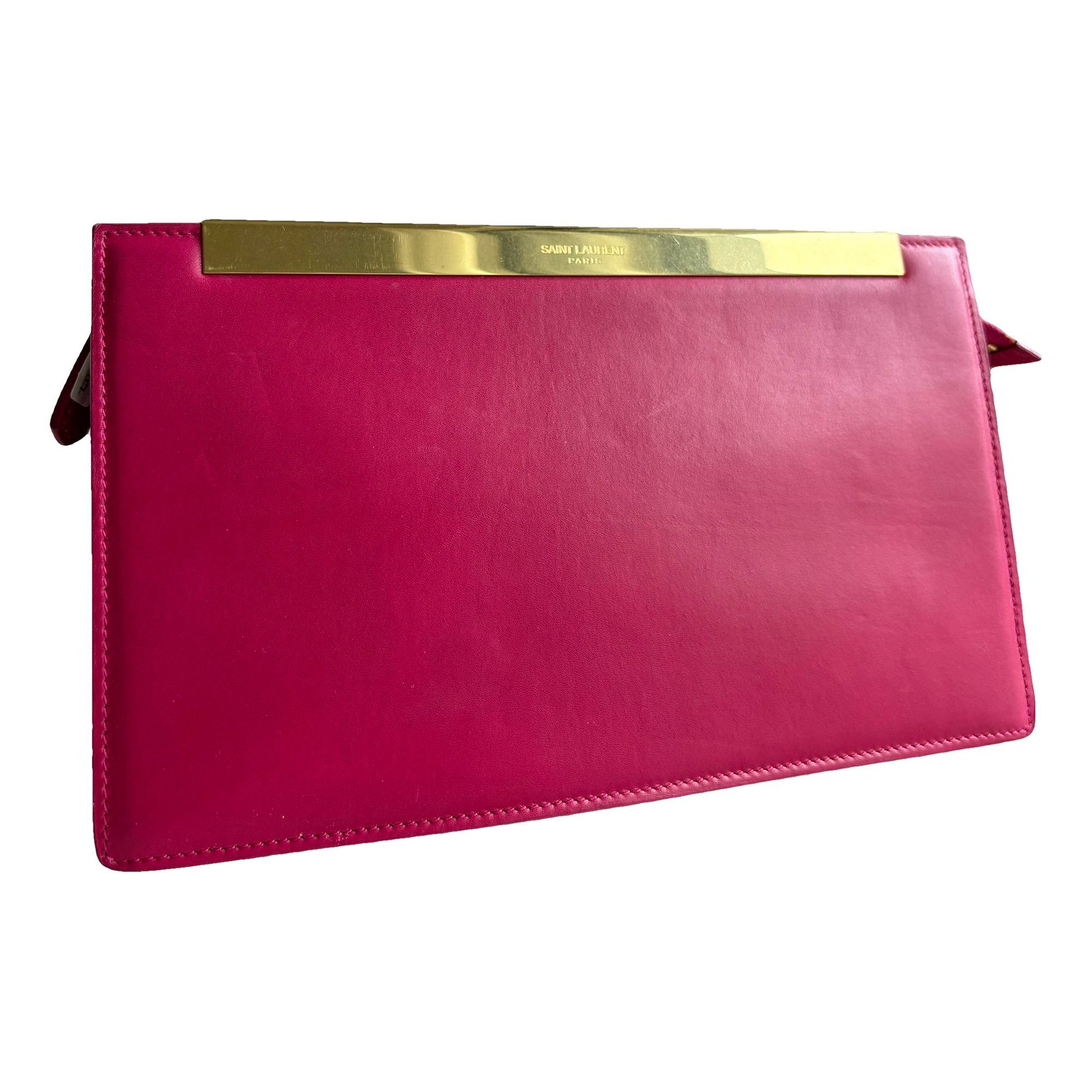 Leather clutch bag