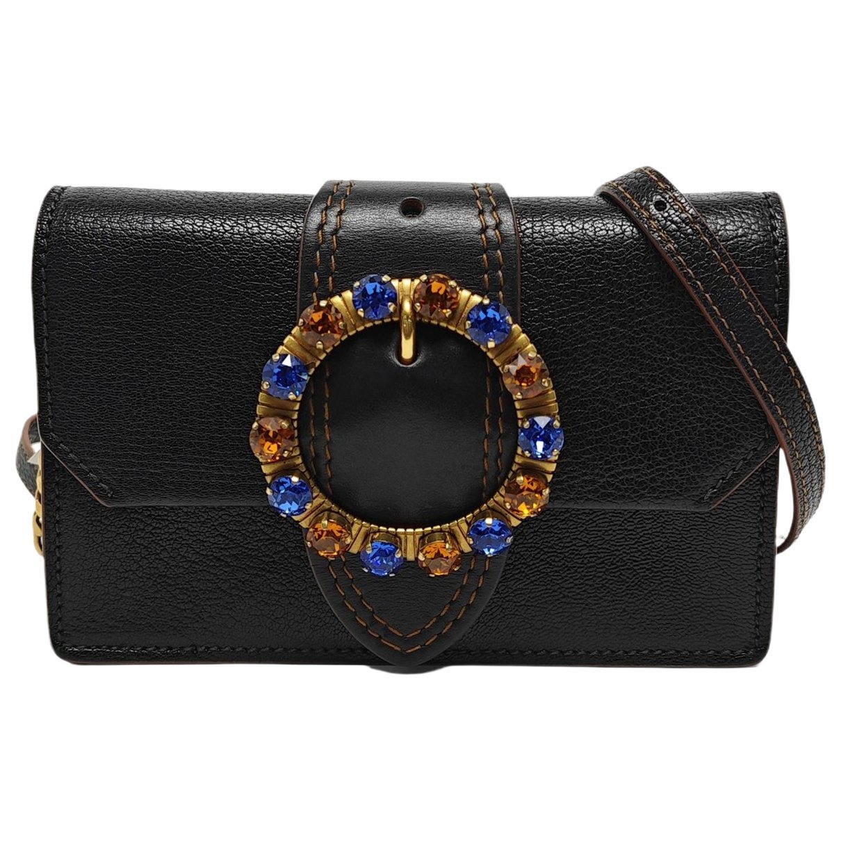 My Miu leather crossbody bag