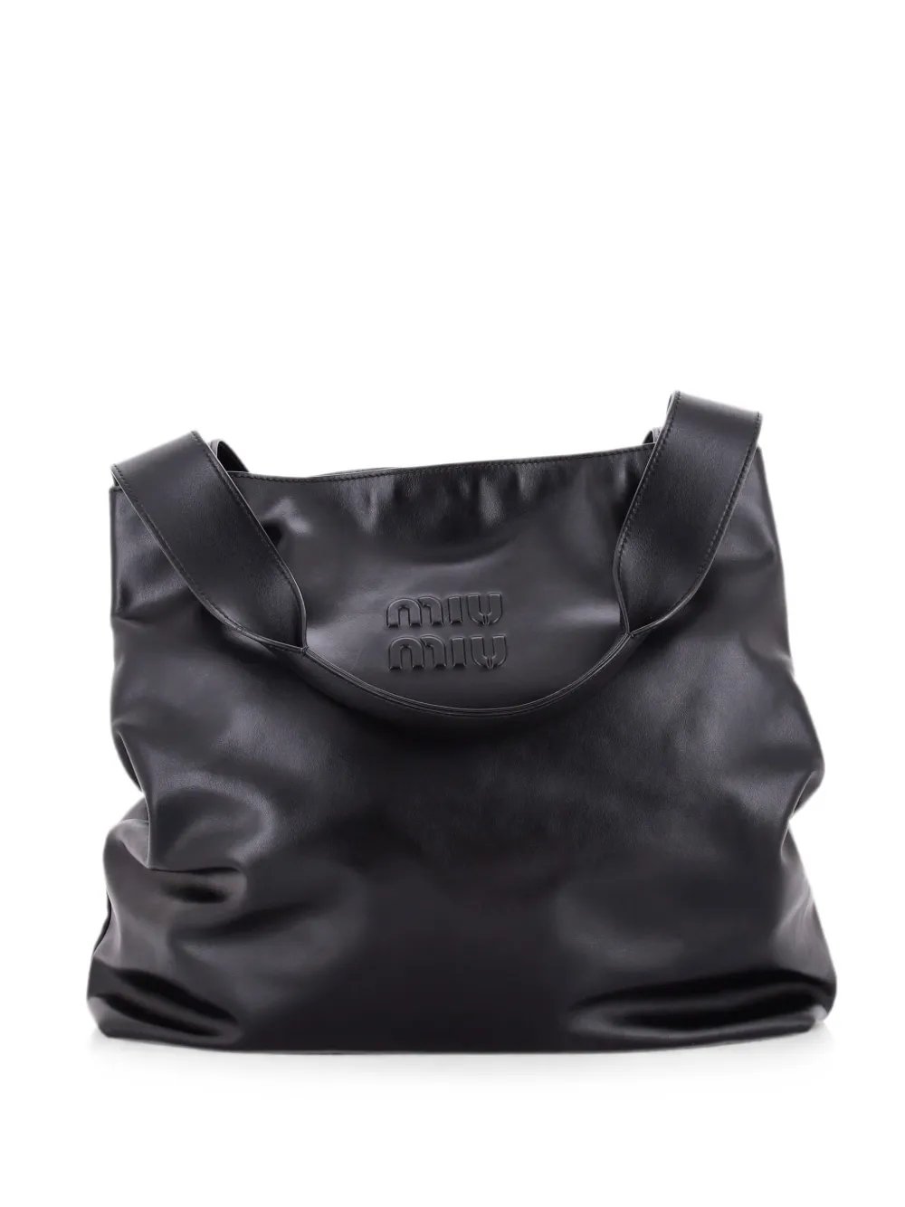 Logo Embossed Leather Large tote bag