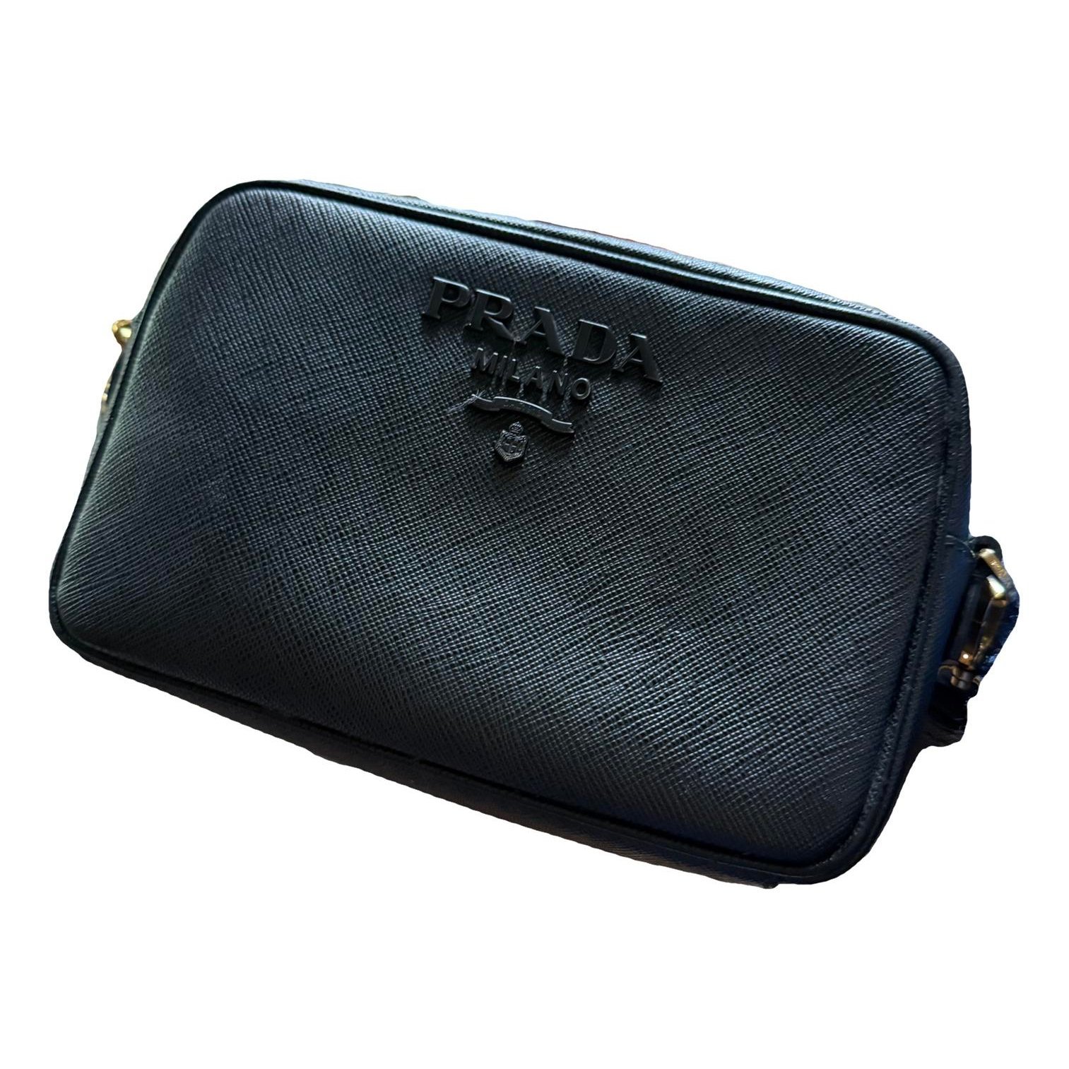 Leather clutch bag