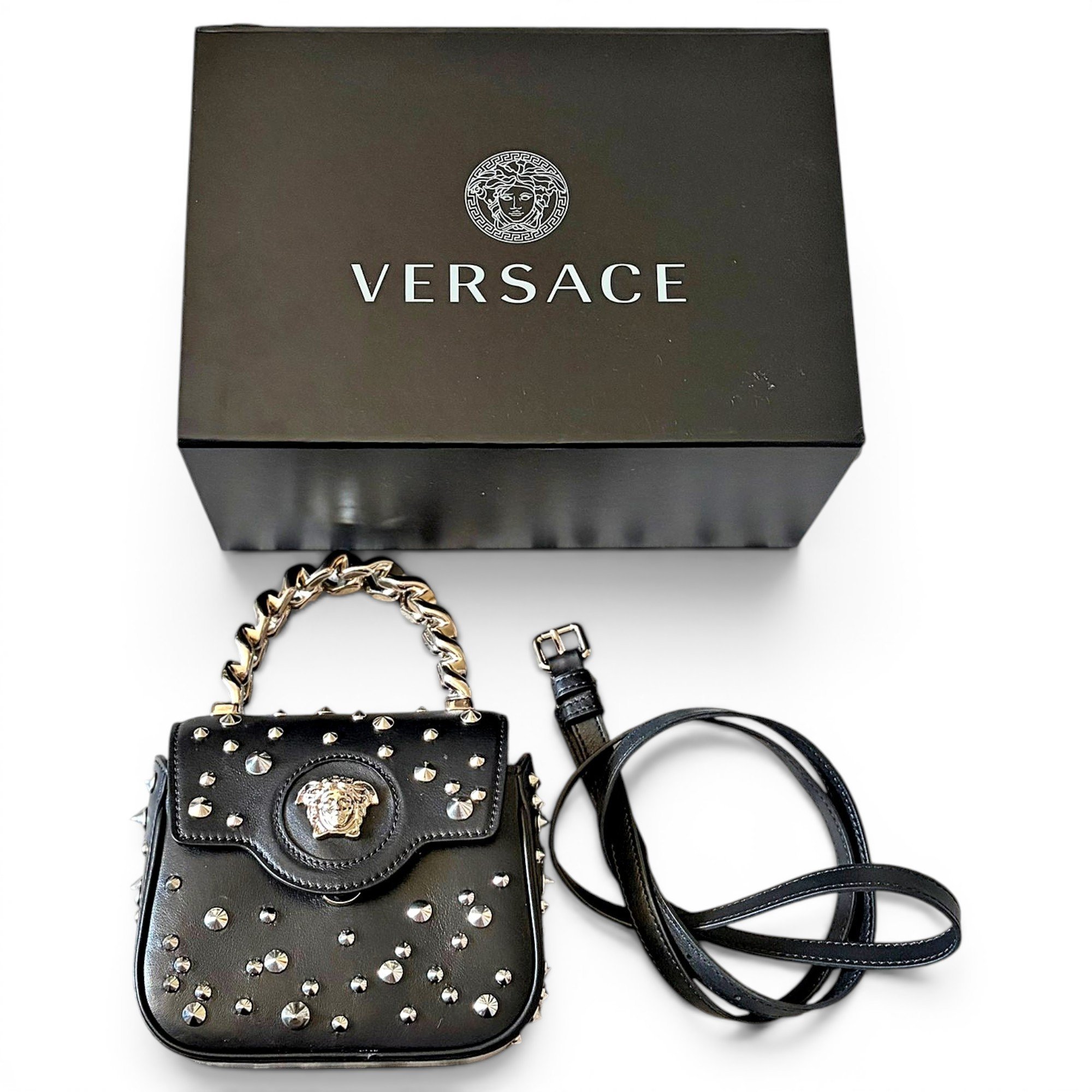 La Medusa leather handbag