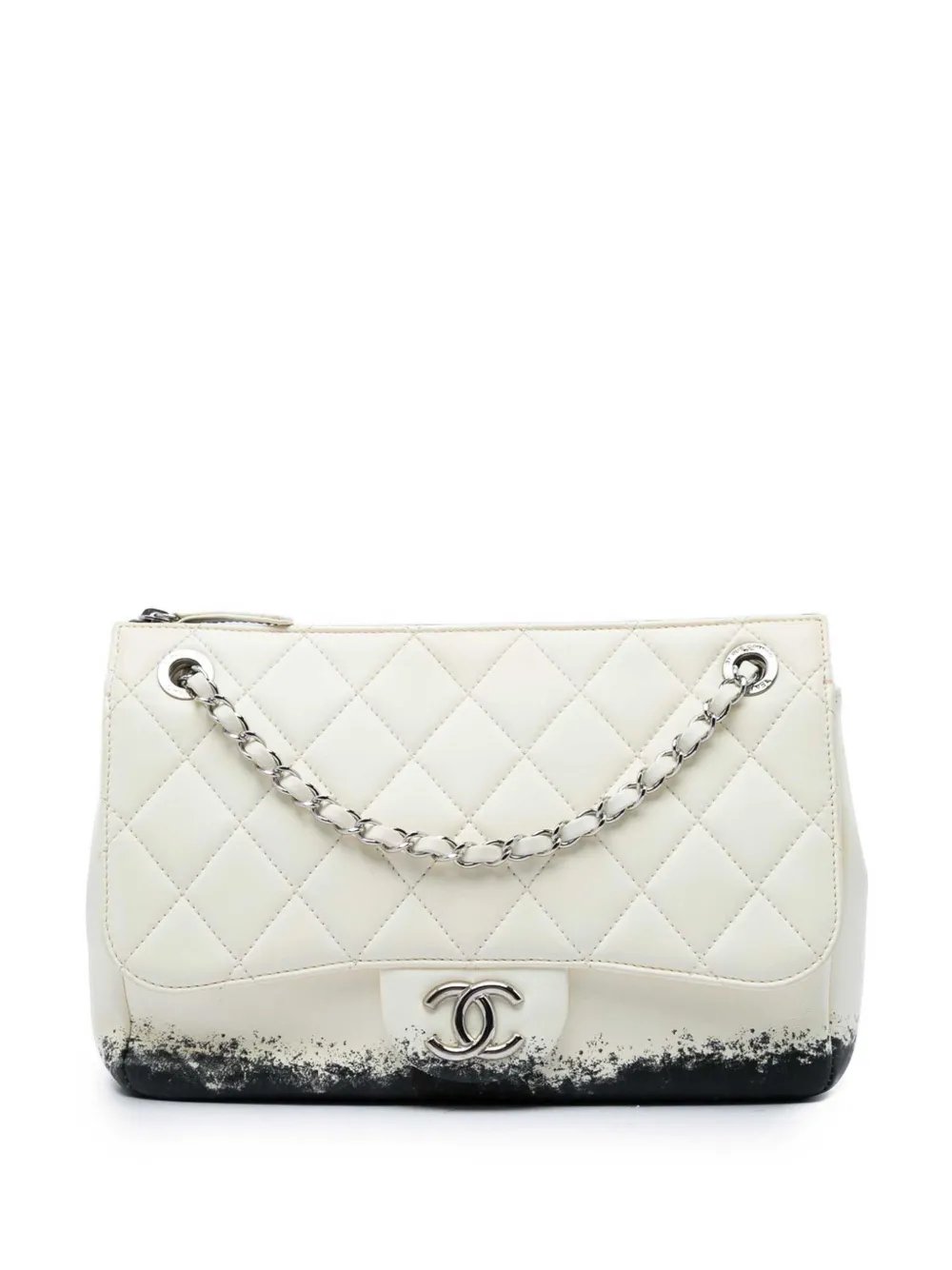 2010-2011 Large Quilted Lambskin Blizzard Zip Top Flap shoulder bag