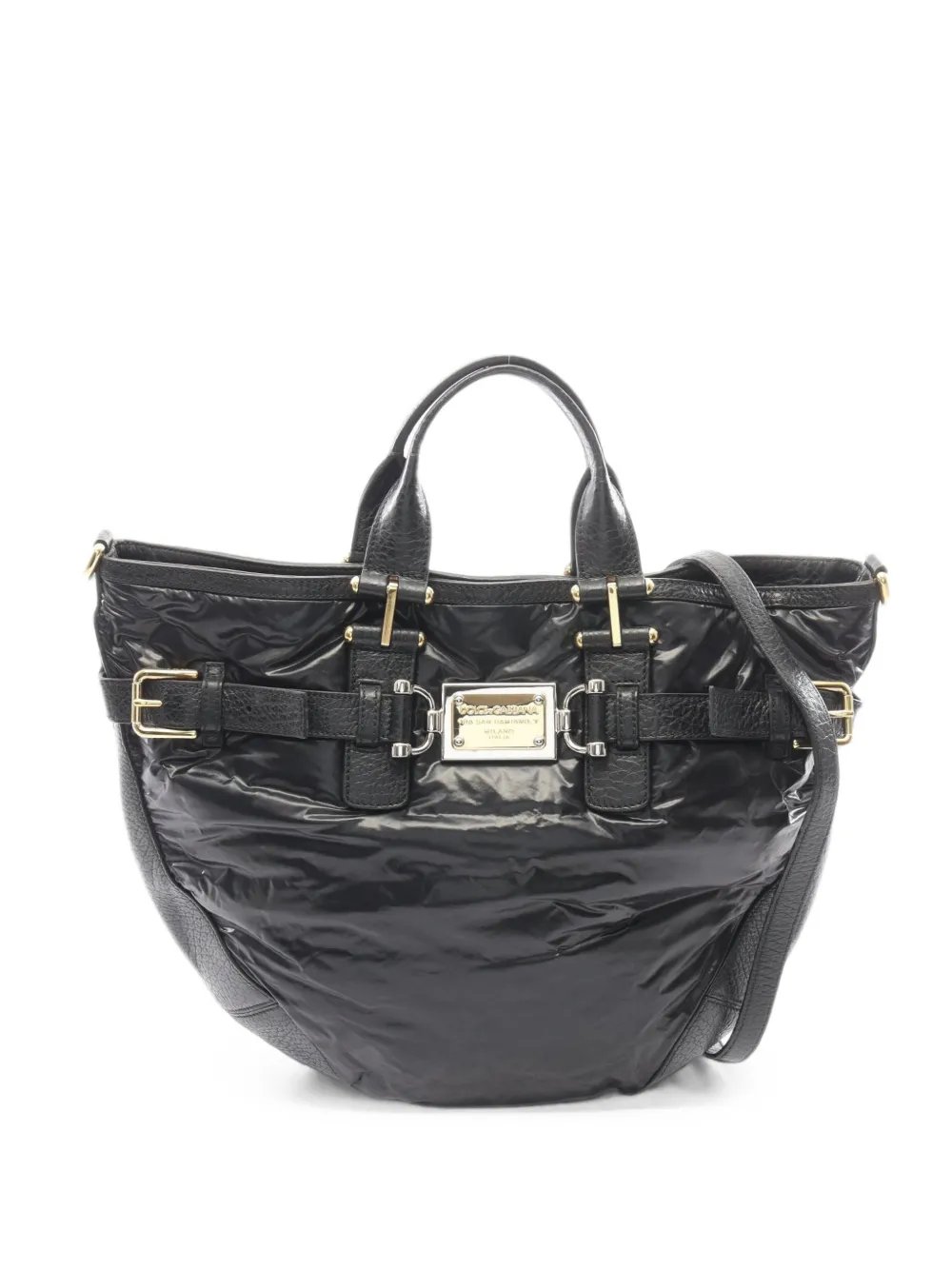 2000s leather tote bag