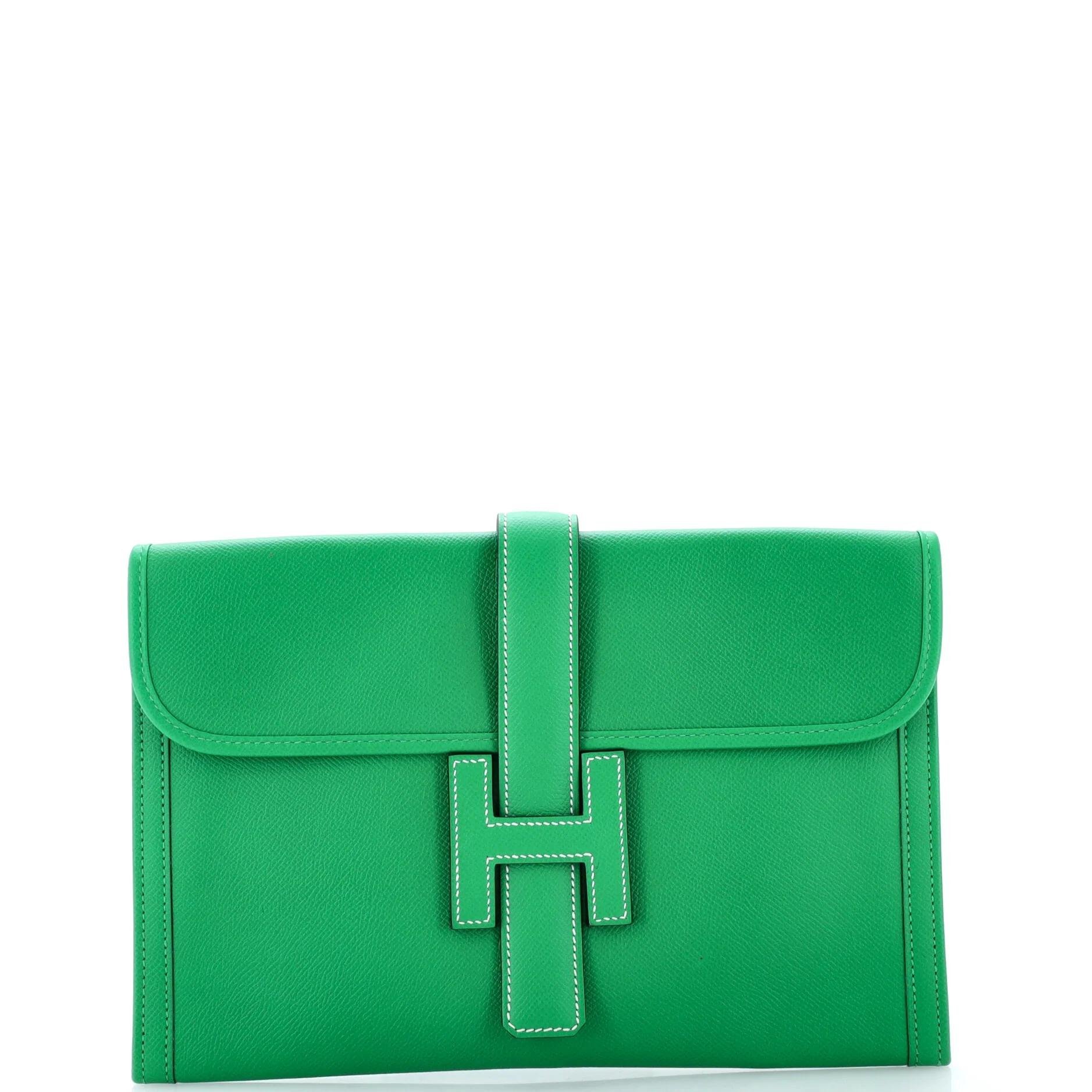 Leather clutch bag