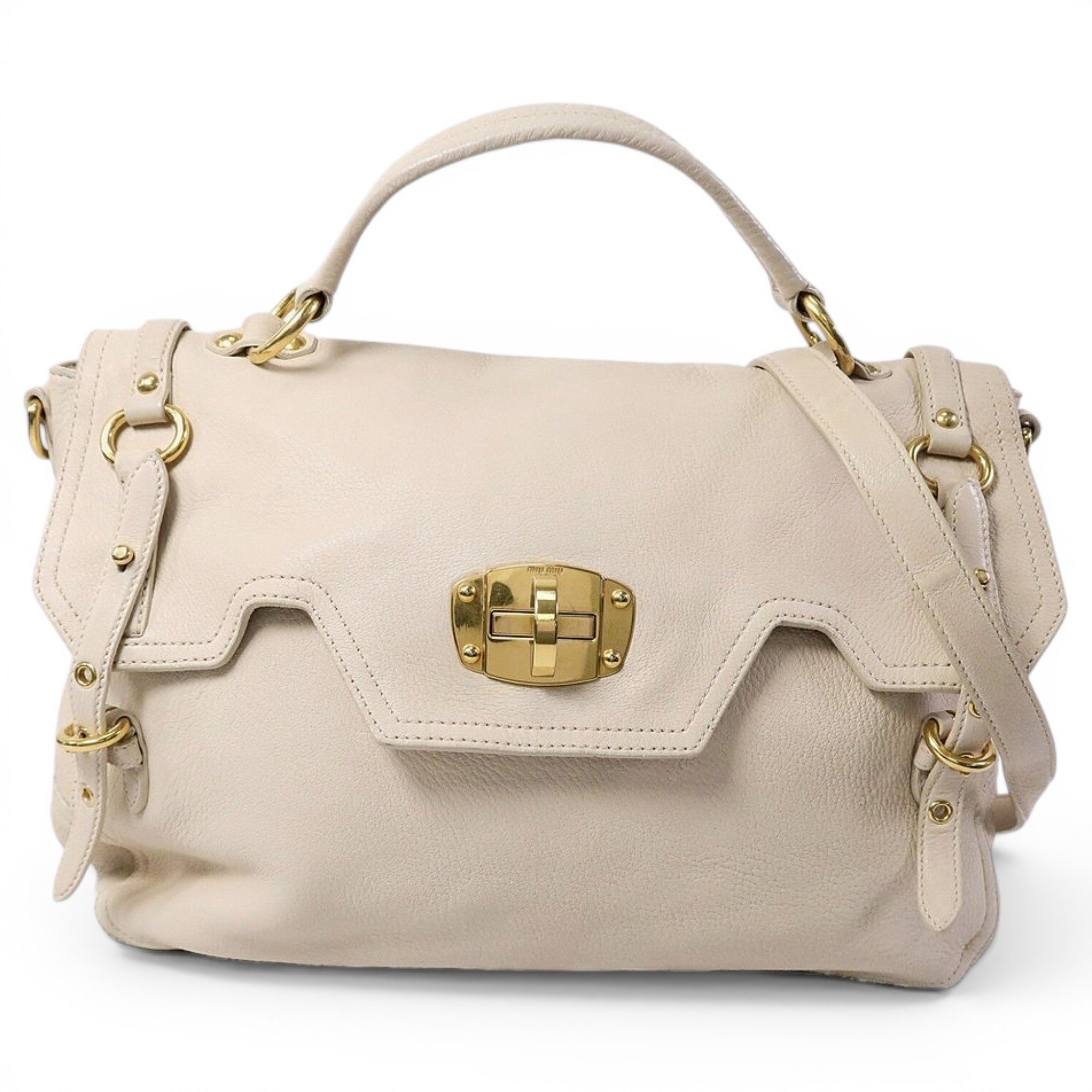 Coffer leather handbag