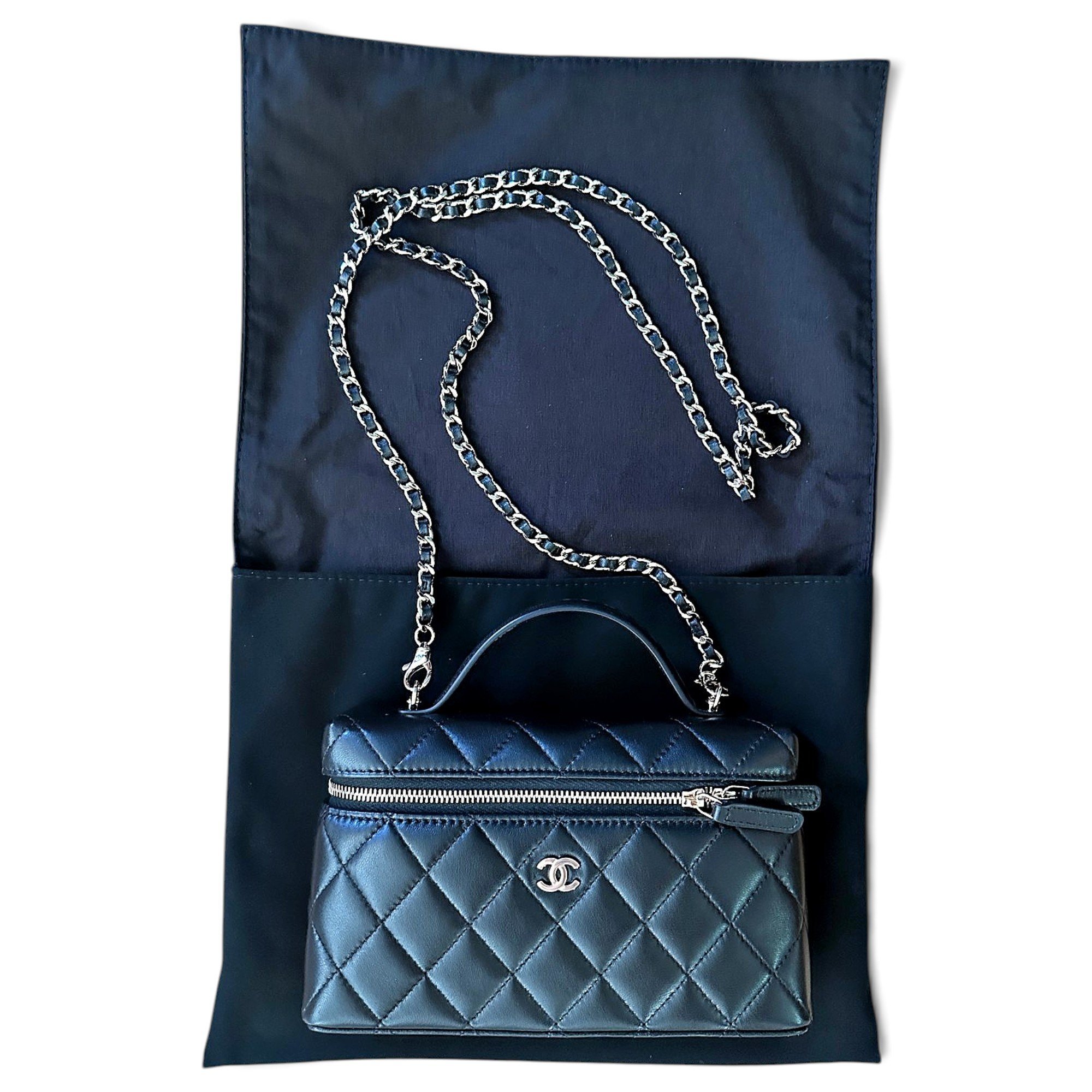 Vanity leather handbag