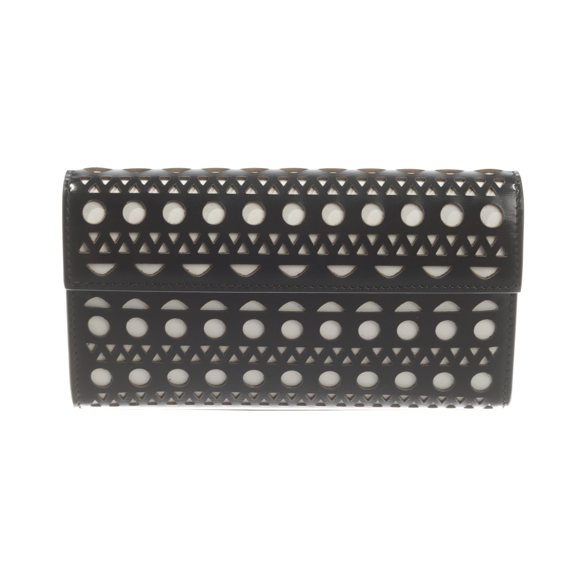Leather clutch bag