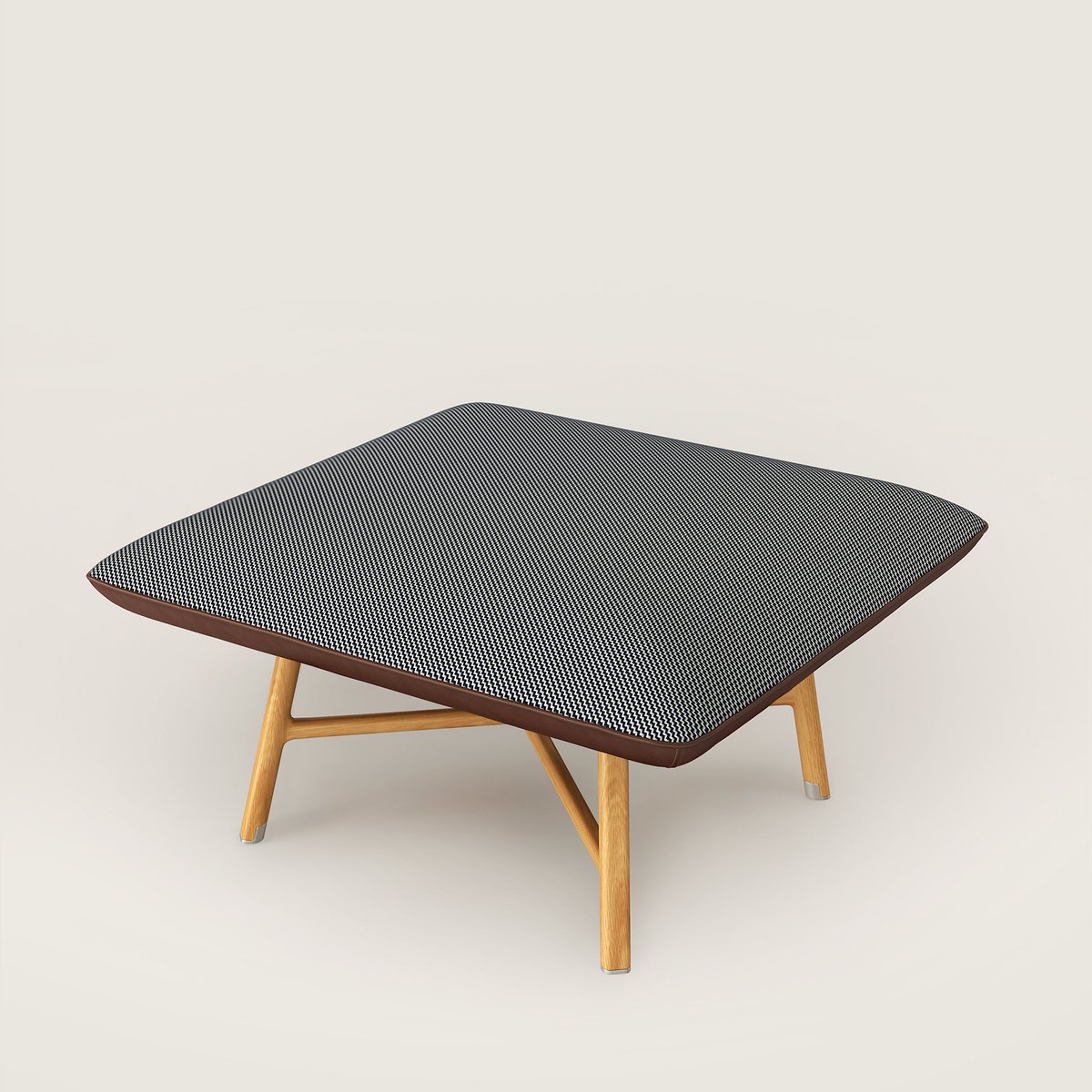 Les Necessaires d'Hermès "carre d'assise" low stool, high model