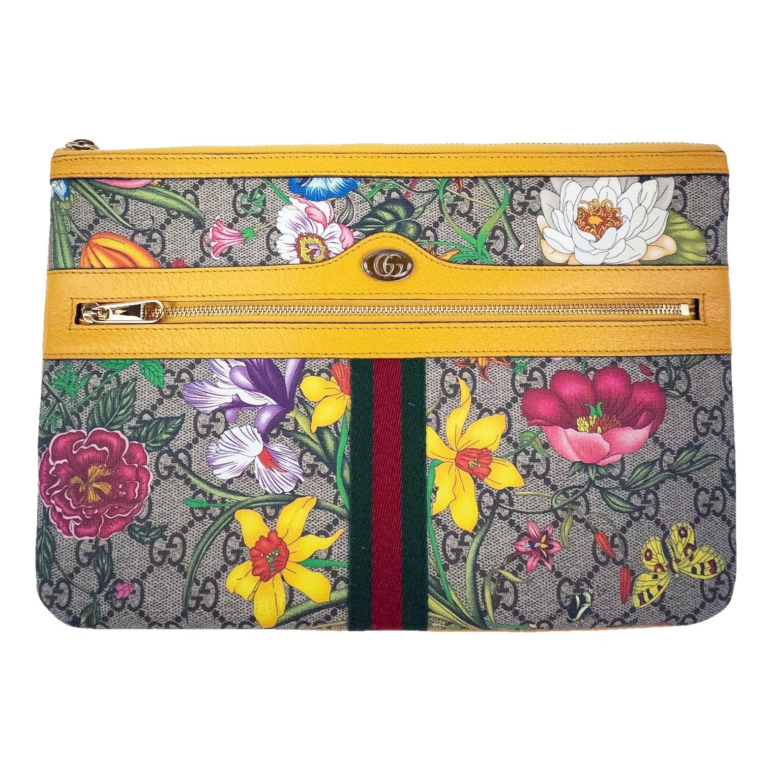 Ophidia cloth clutch bag