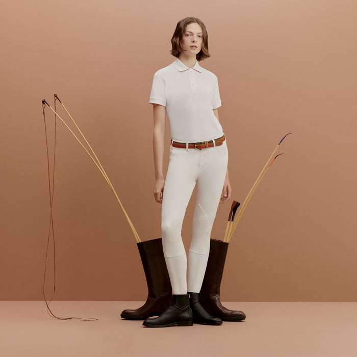 Blanc Calça De Montaria Jump