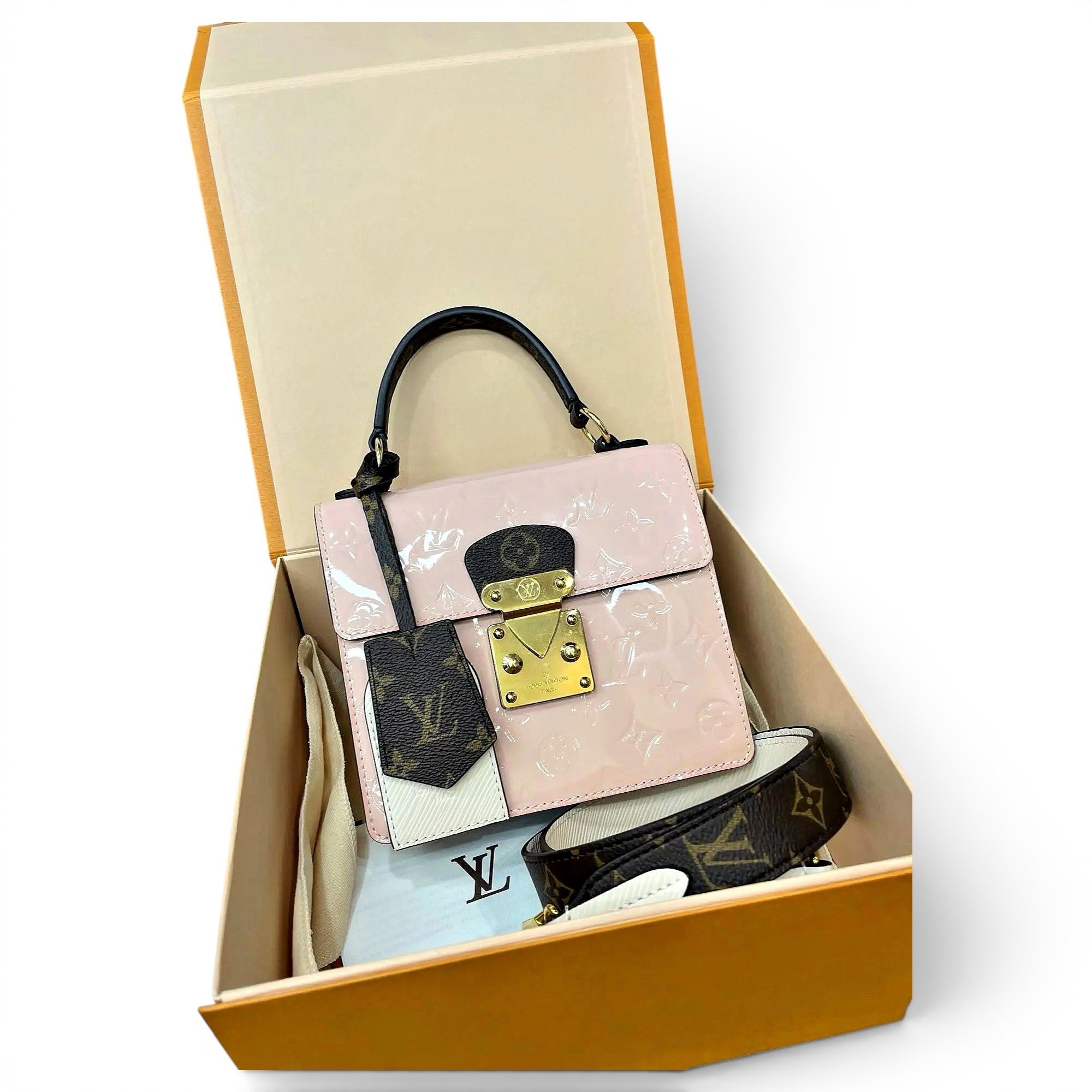 Spring street patent leather handbag