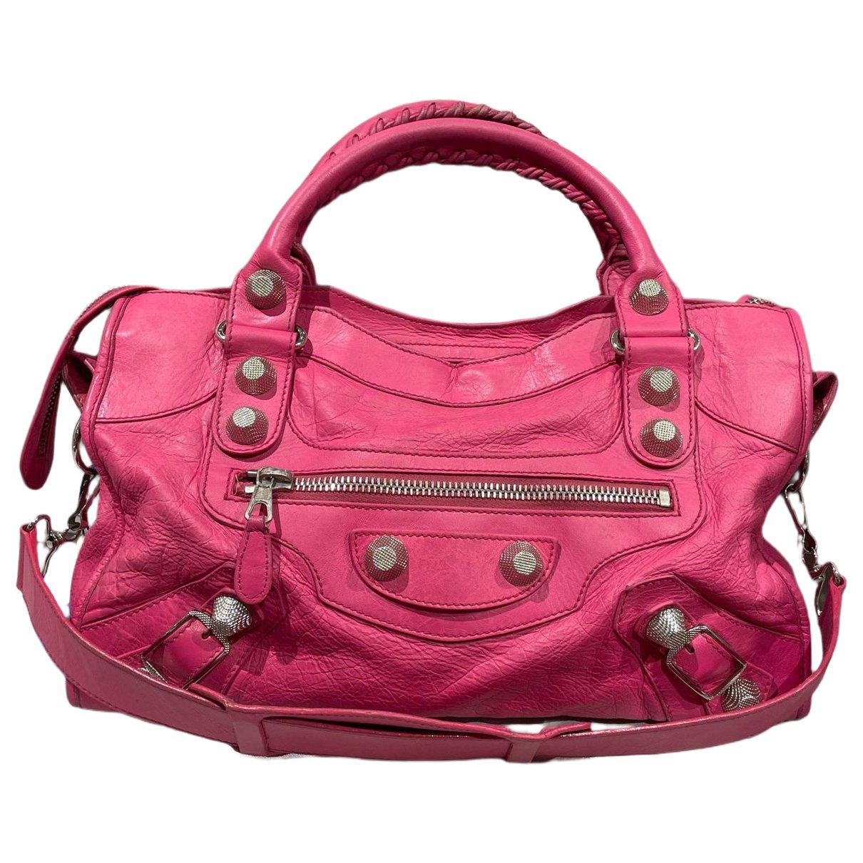 City leather handbag