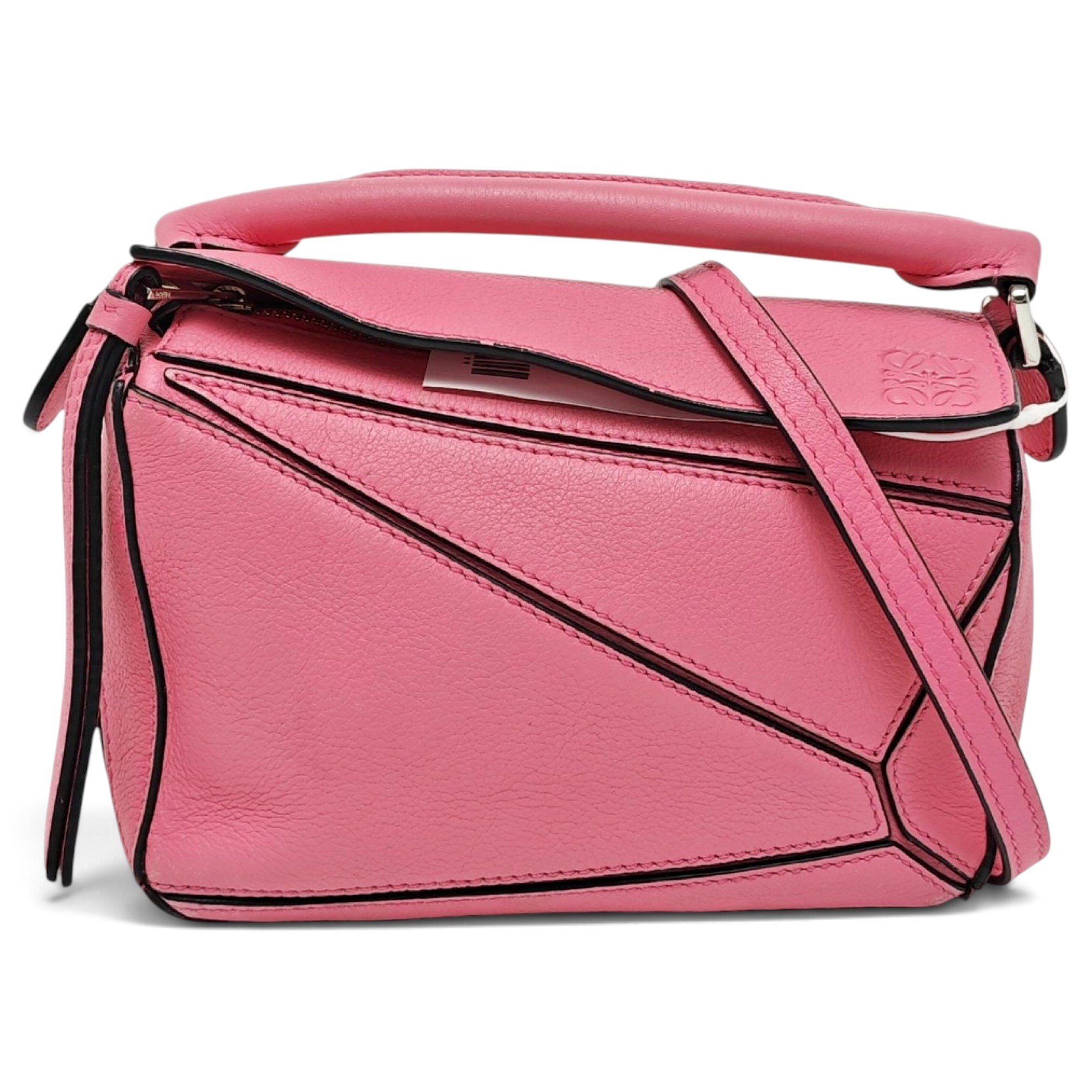 Puzzle leather handbag