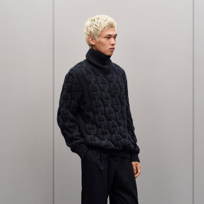 Marine "Chaine d'Ancre d'Hiver" Turtleneck Sweater