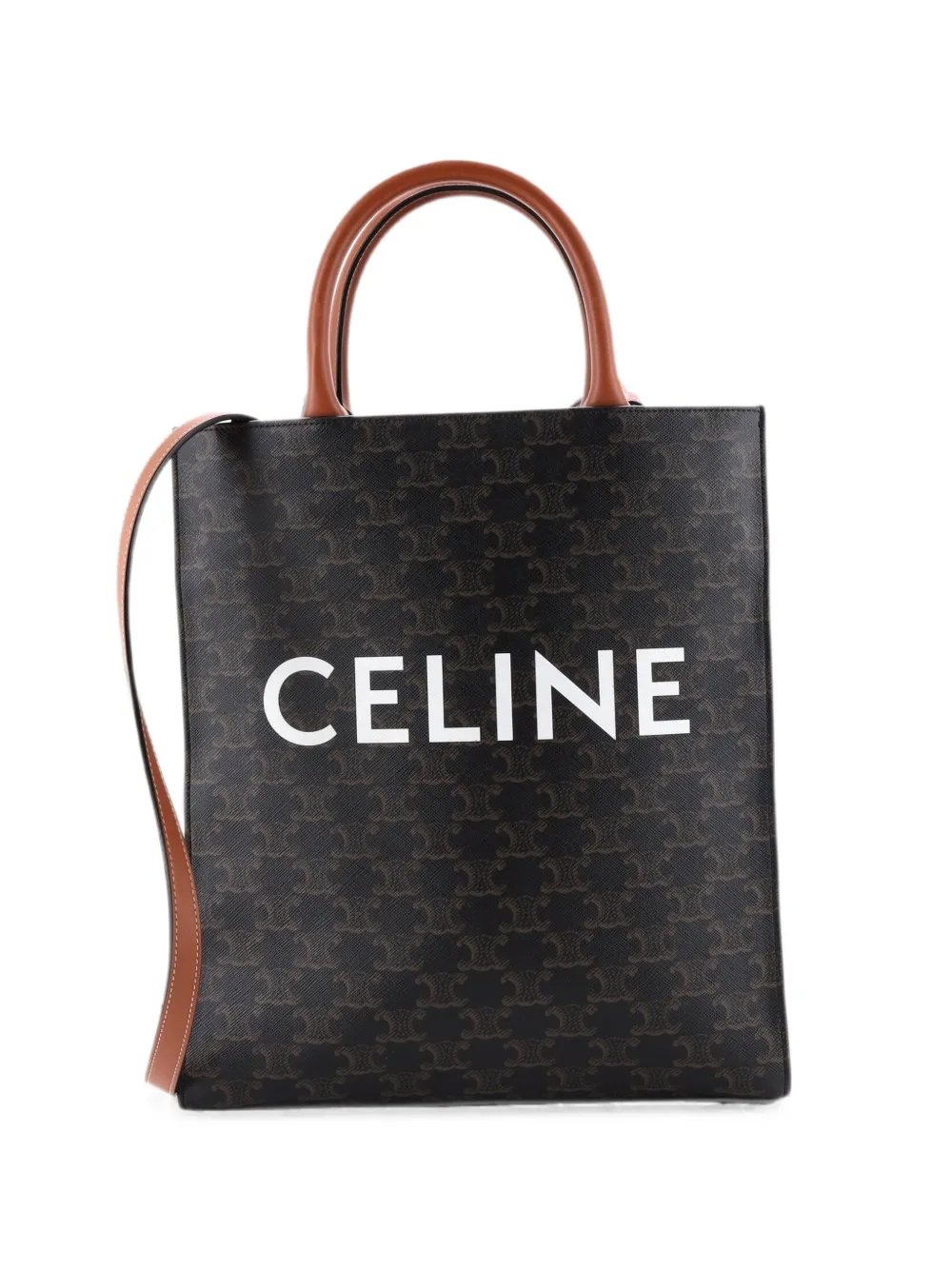 Vertical Cabas Triomphe Coated Canvas Small tote bag