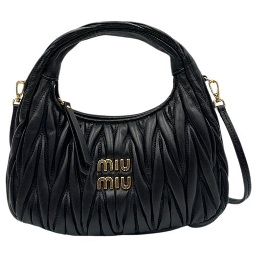 Miu Wander leather crossbody bag