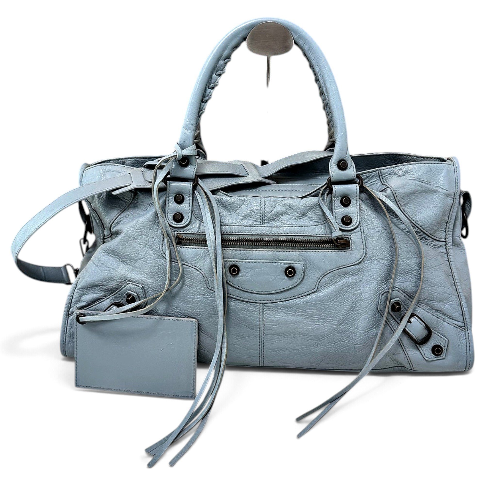 City leather handbag