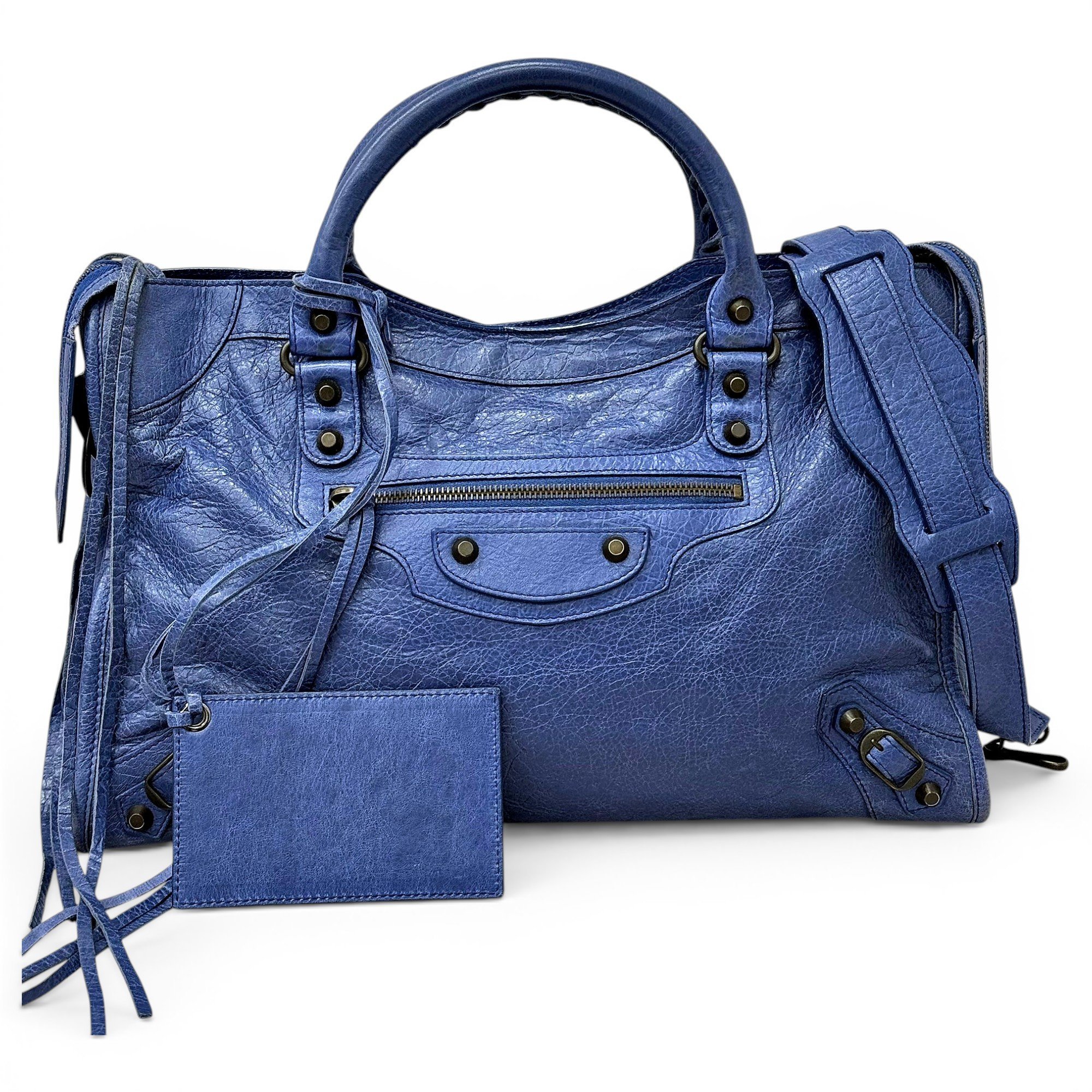 City leather handbag
