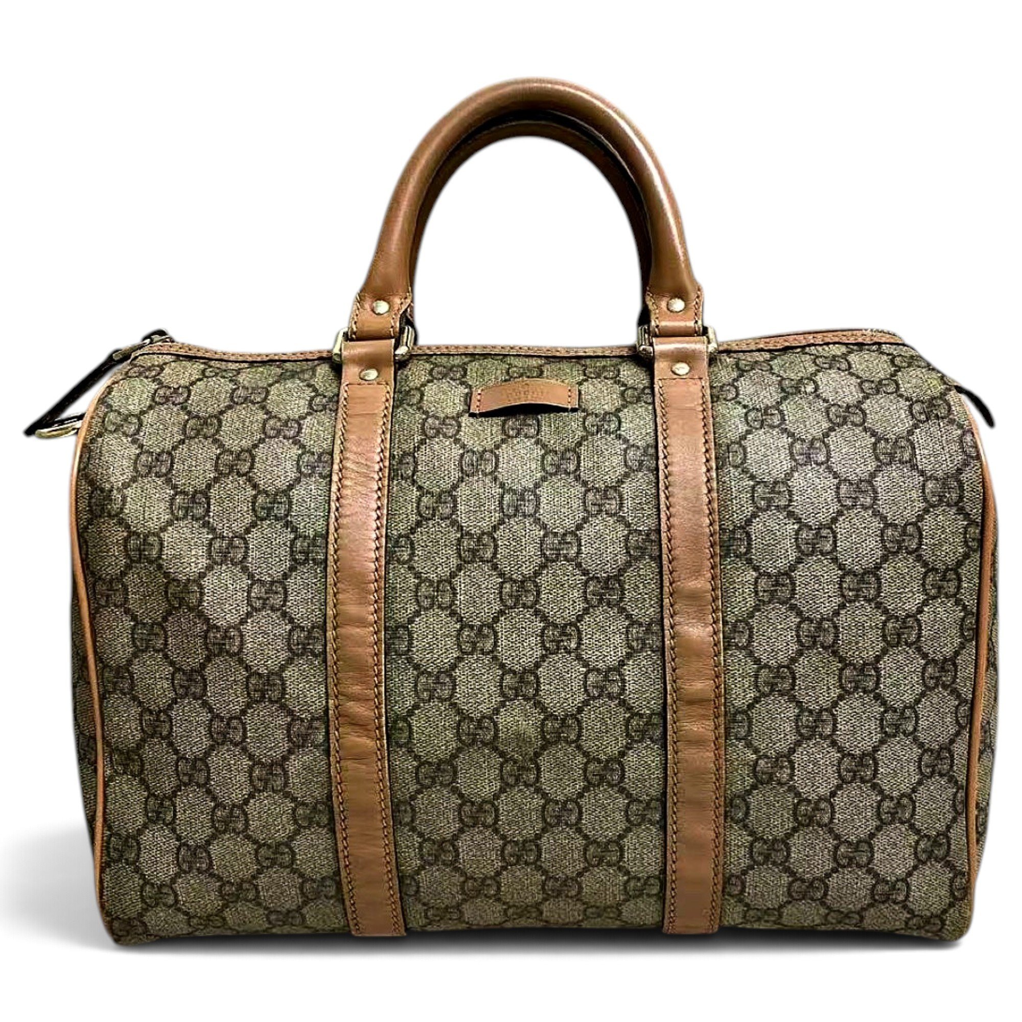 Boston leather bowling bag