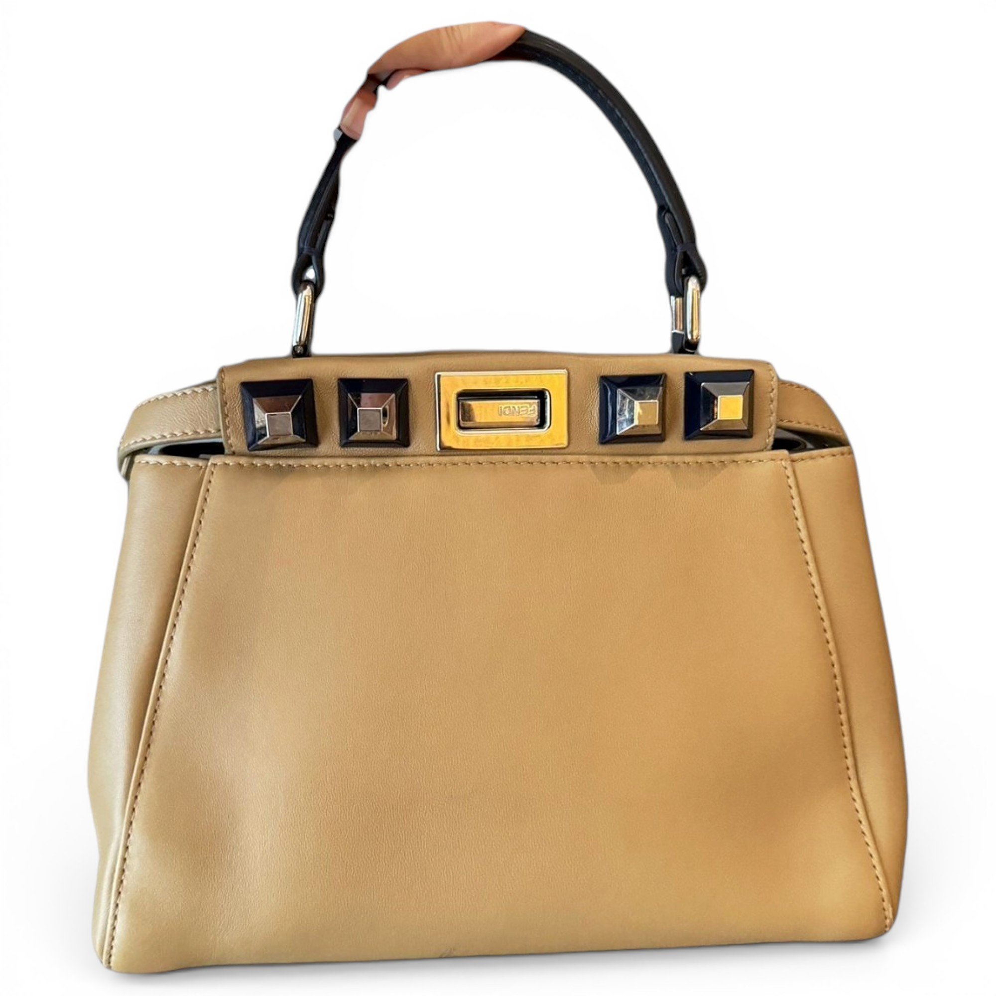 Peekaboo leather handbag