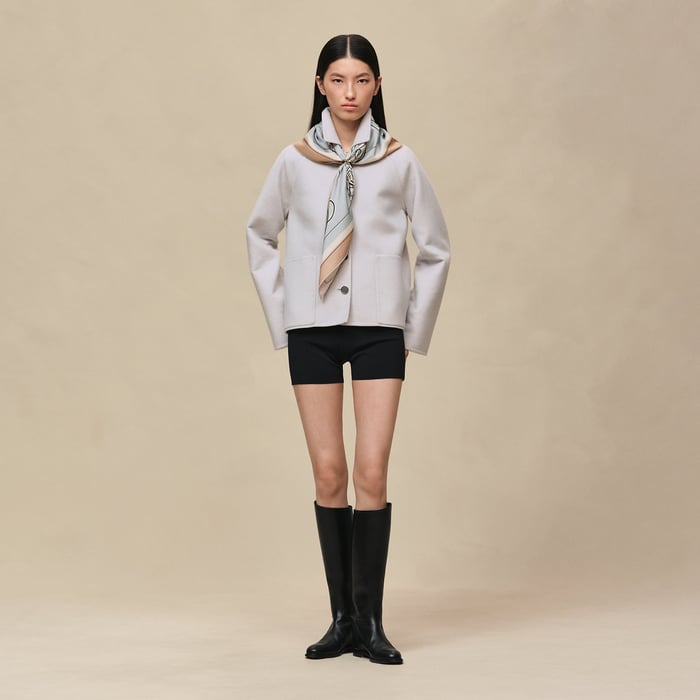Gris Pervenche Cashmere Jacket