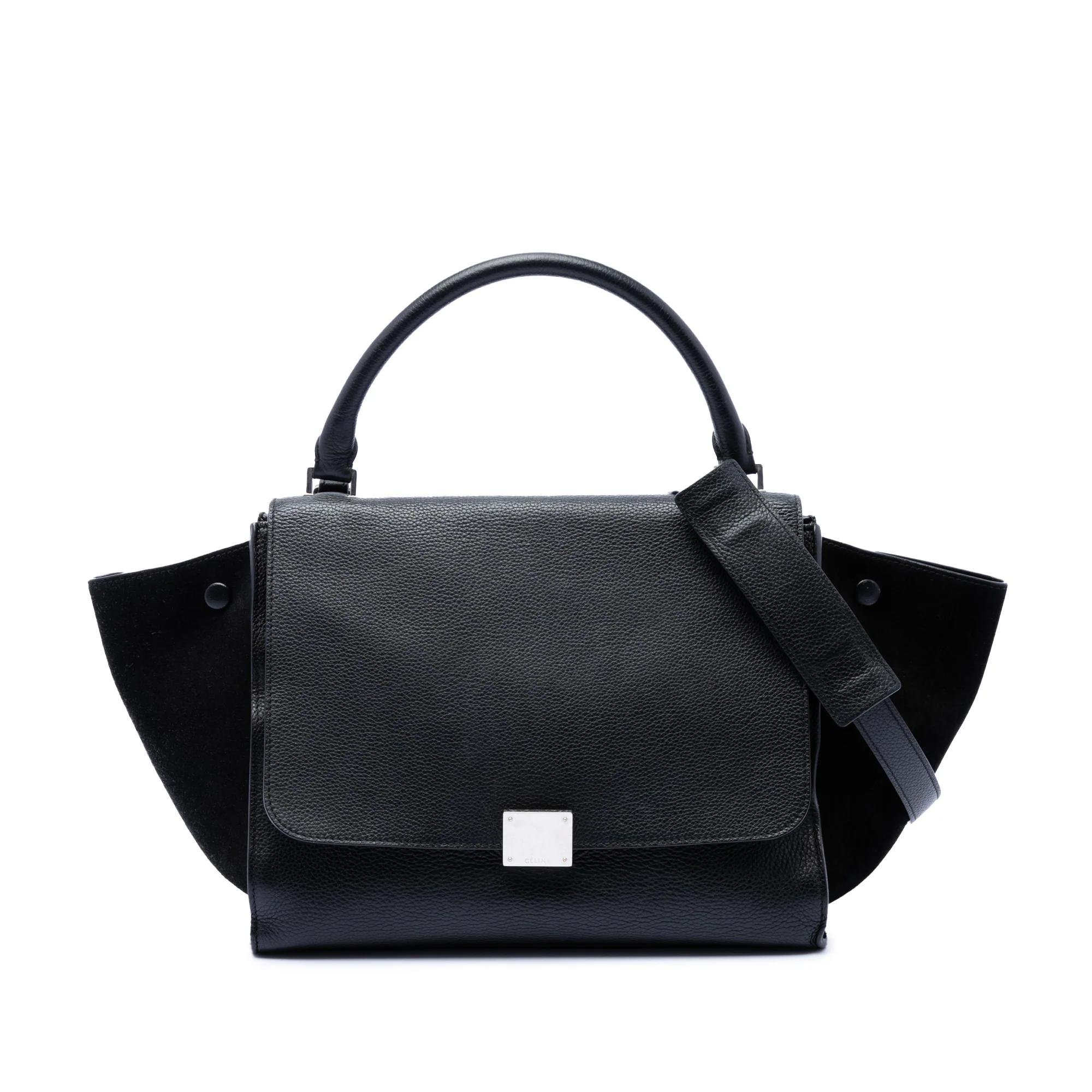 Trapèze leather satchel