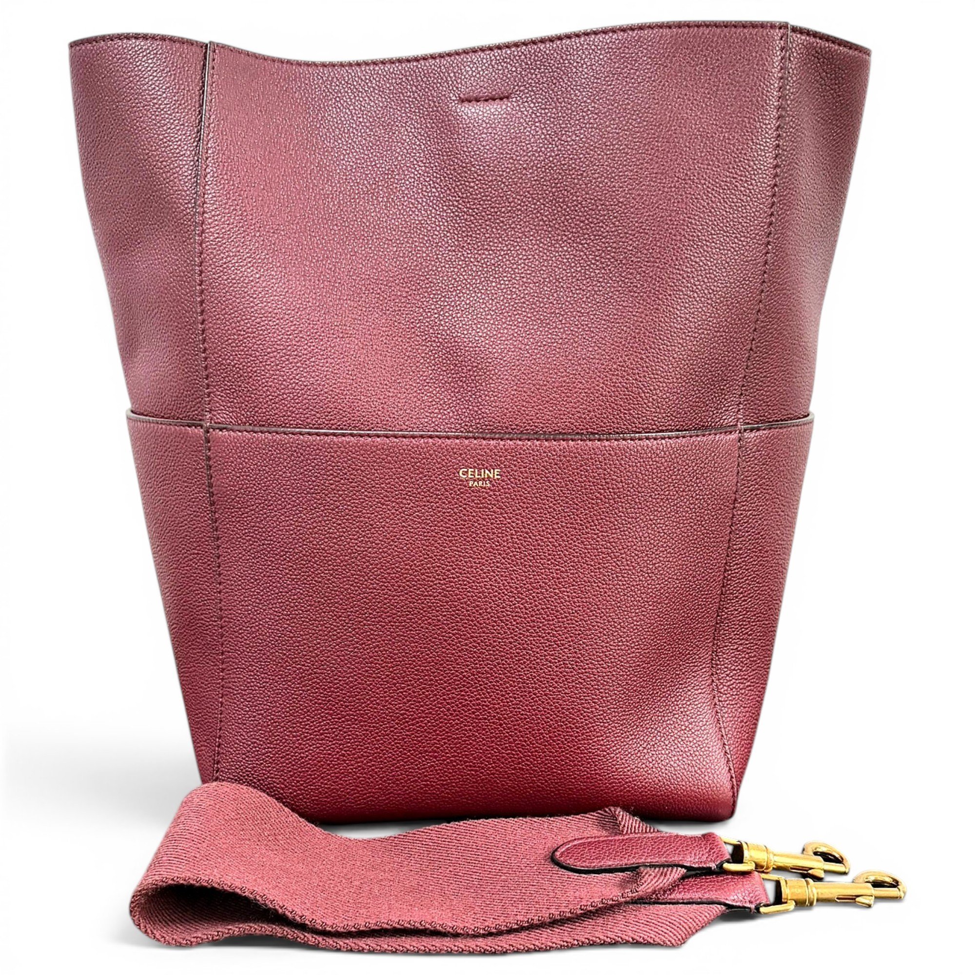 Seau Sangle leather handbag